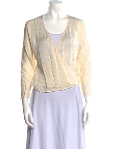 Ralph Lauren Black Label Tops Silk V-Neck Blouse US 6 | M