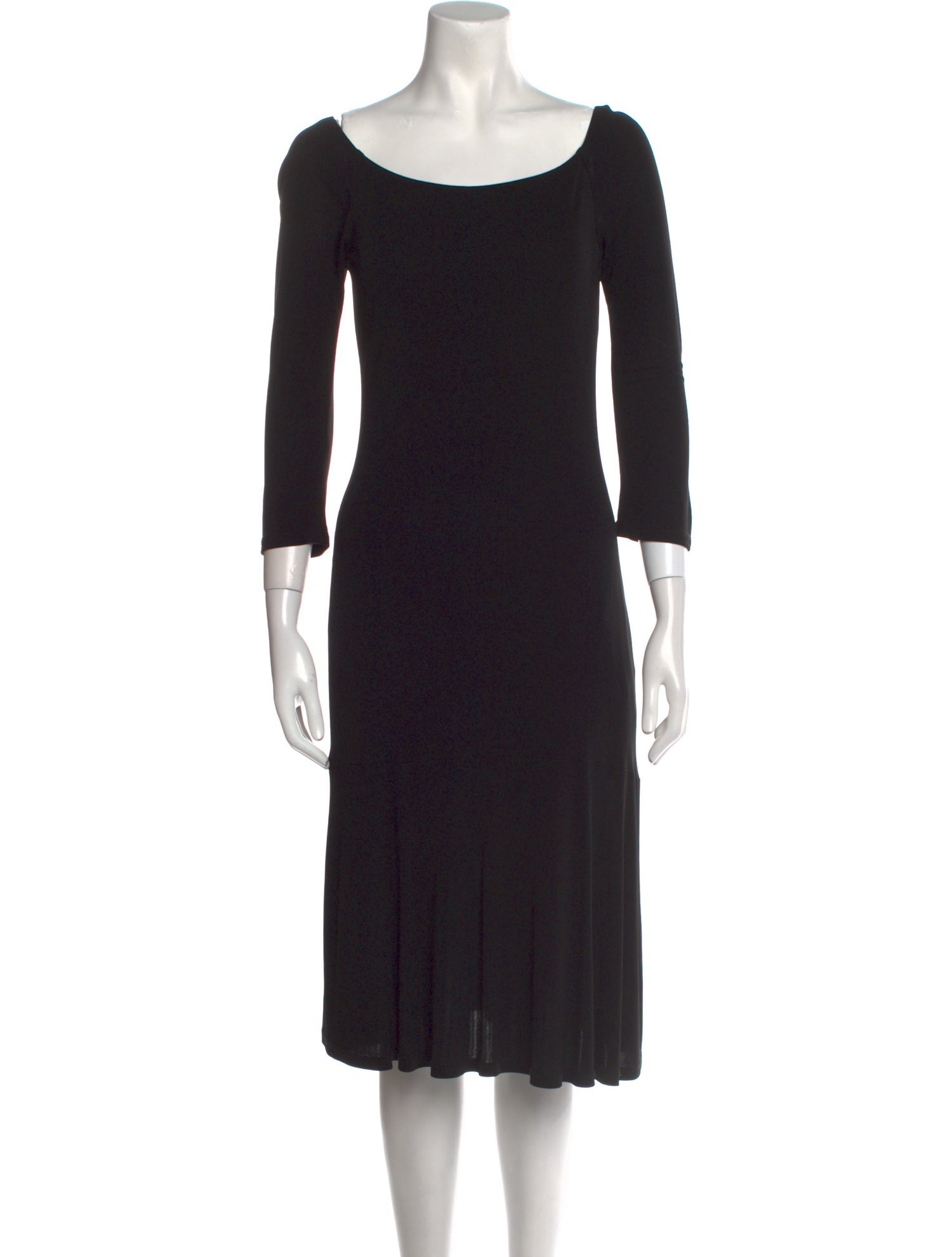 Ralph Lauren Black Label Off-The-Shoulder Midi Length Dress