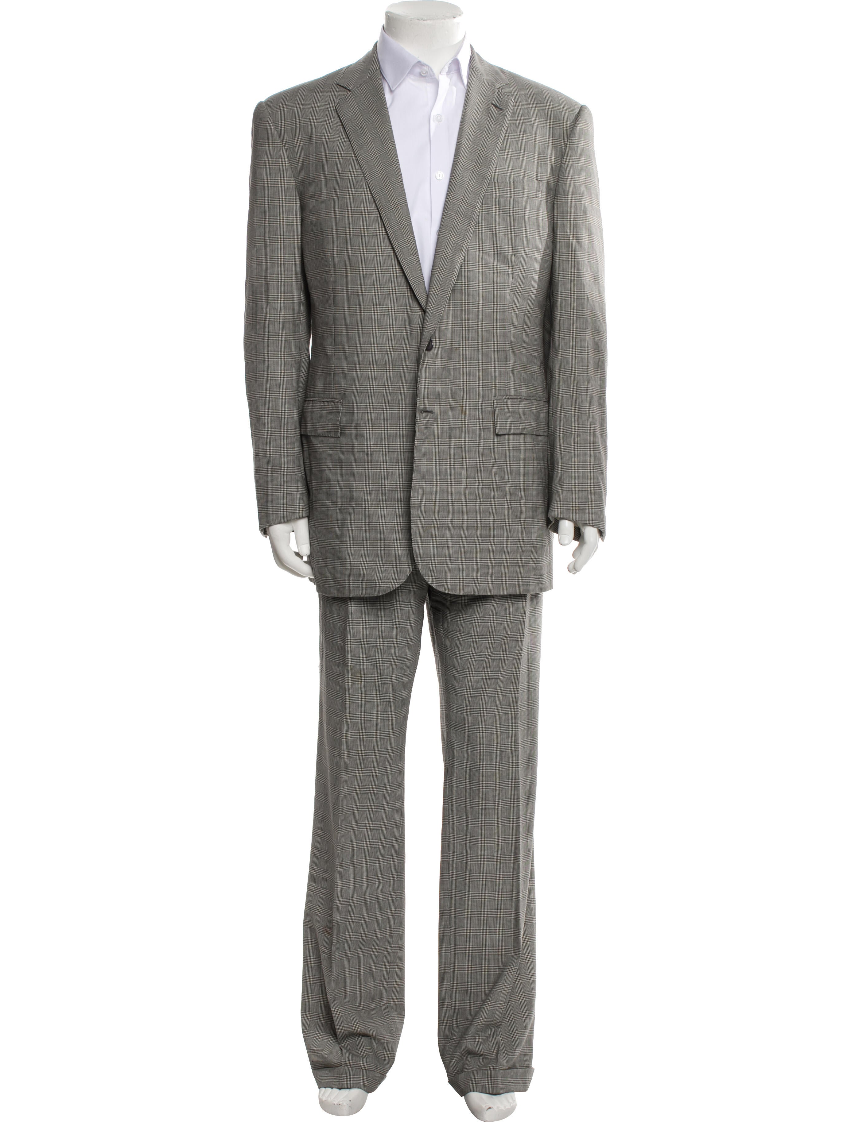 Ralph Lauren Black Label Wool Plaid Print Two-Piece Suit