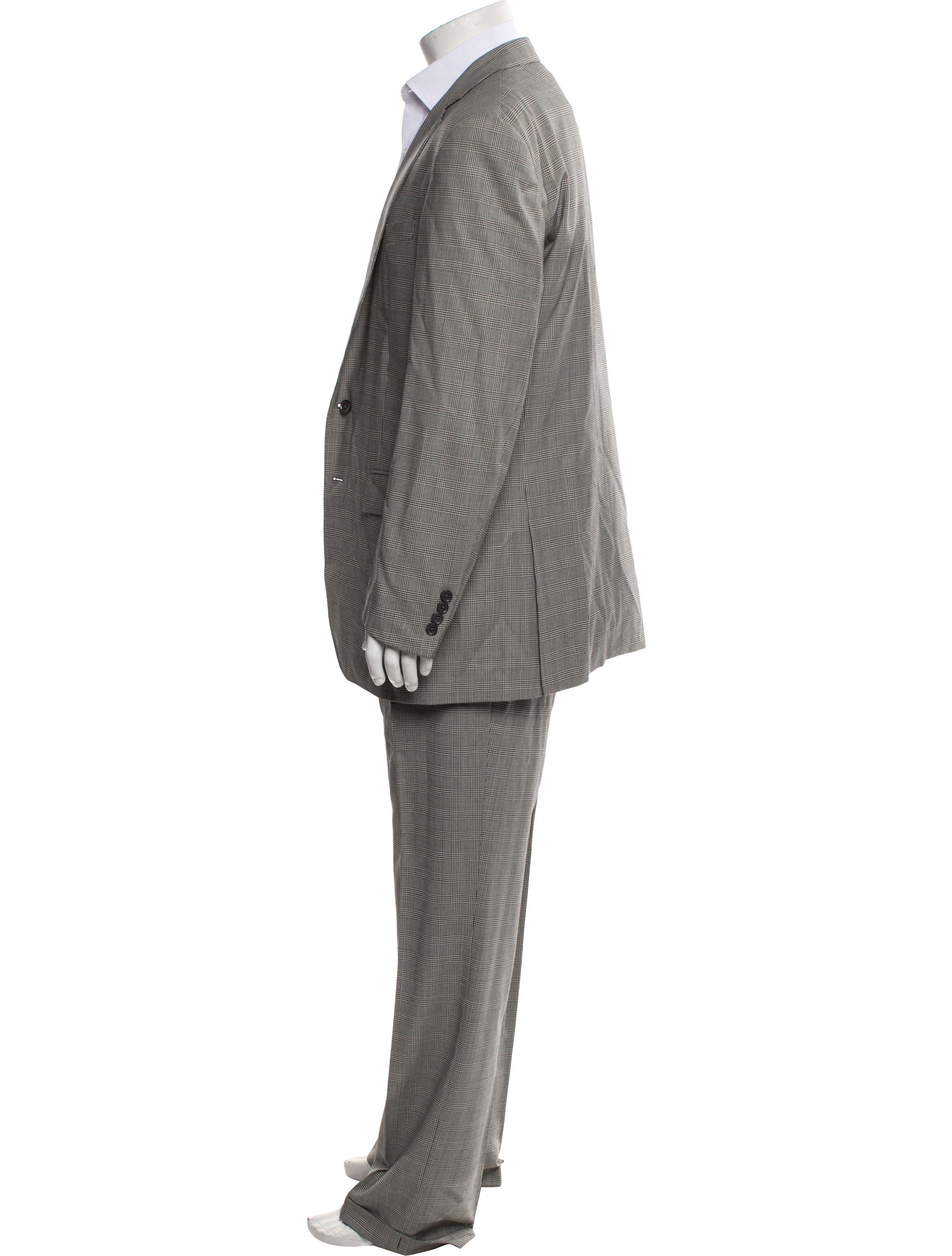 Ralph Lauren Black Label Wool Plaid Print Two-Piece Suit