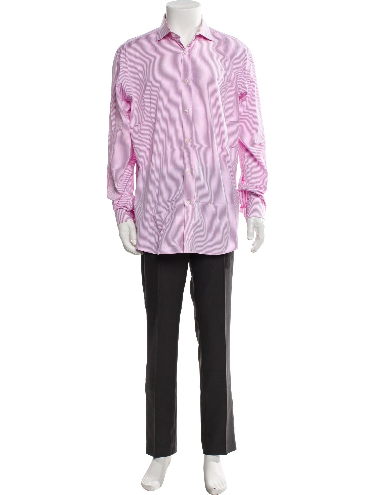 Ralph Lauren Black Label Striped Long Sleeve Dress Shirt