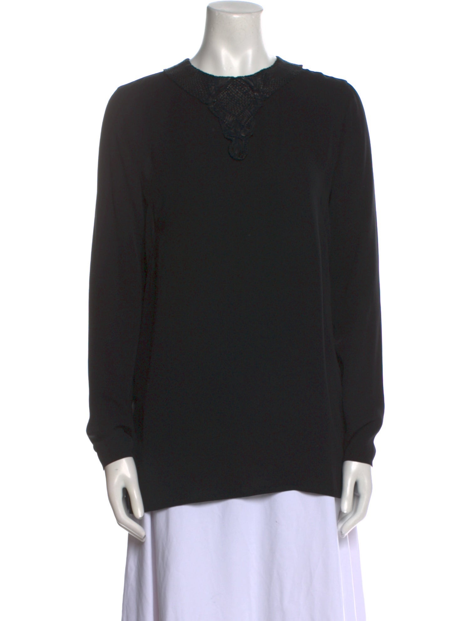 Ralph Lauren Black Label Silk Crew Neck Sweatshirt