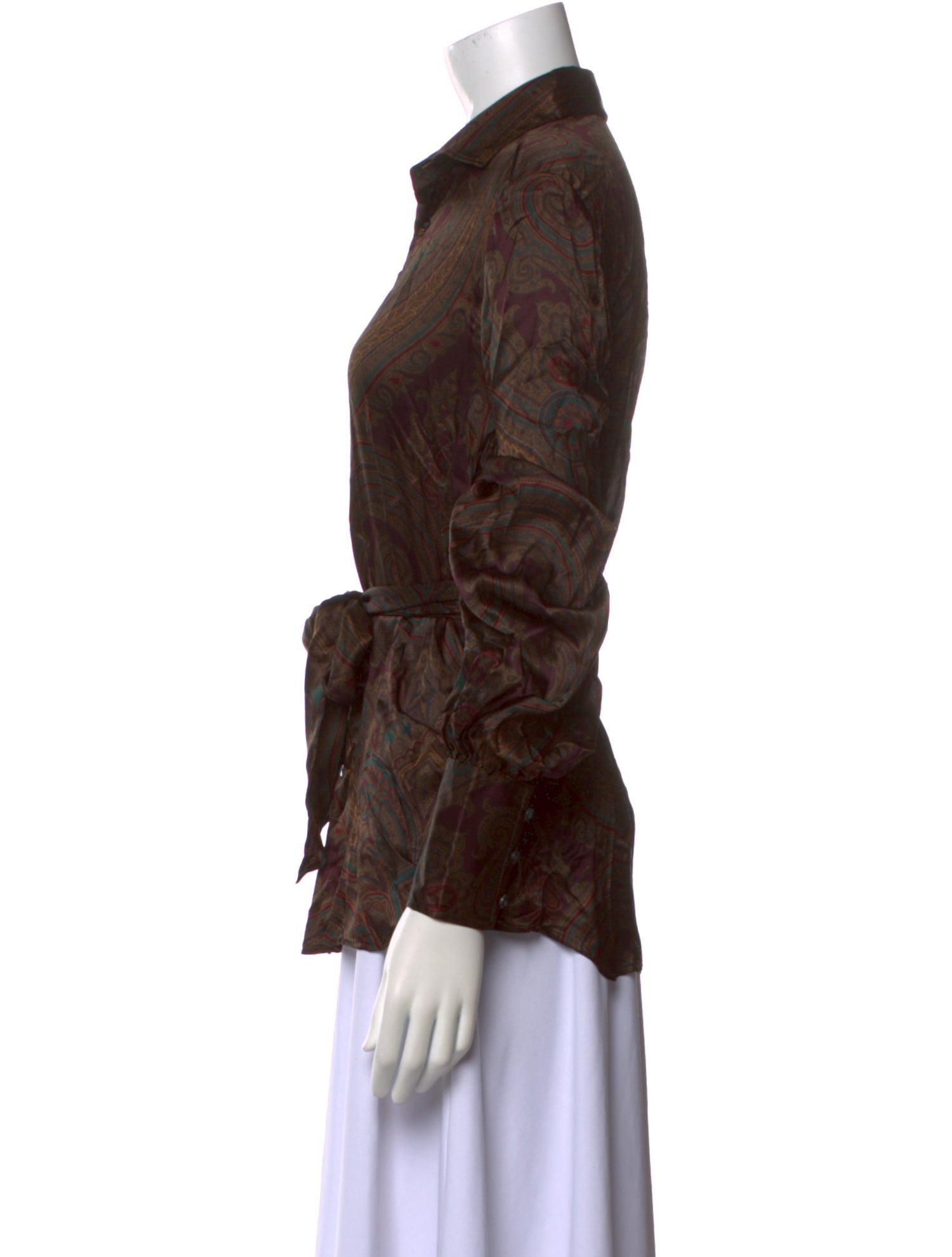 Ralph Lauren Black Label Silk Printed Blouse