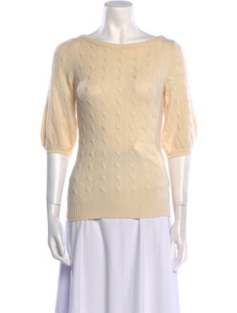 Ralph Lauren Black Label Cashmere Bateau Neckline Sweater