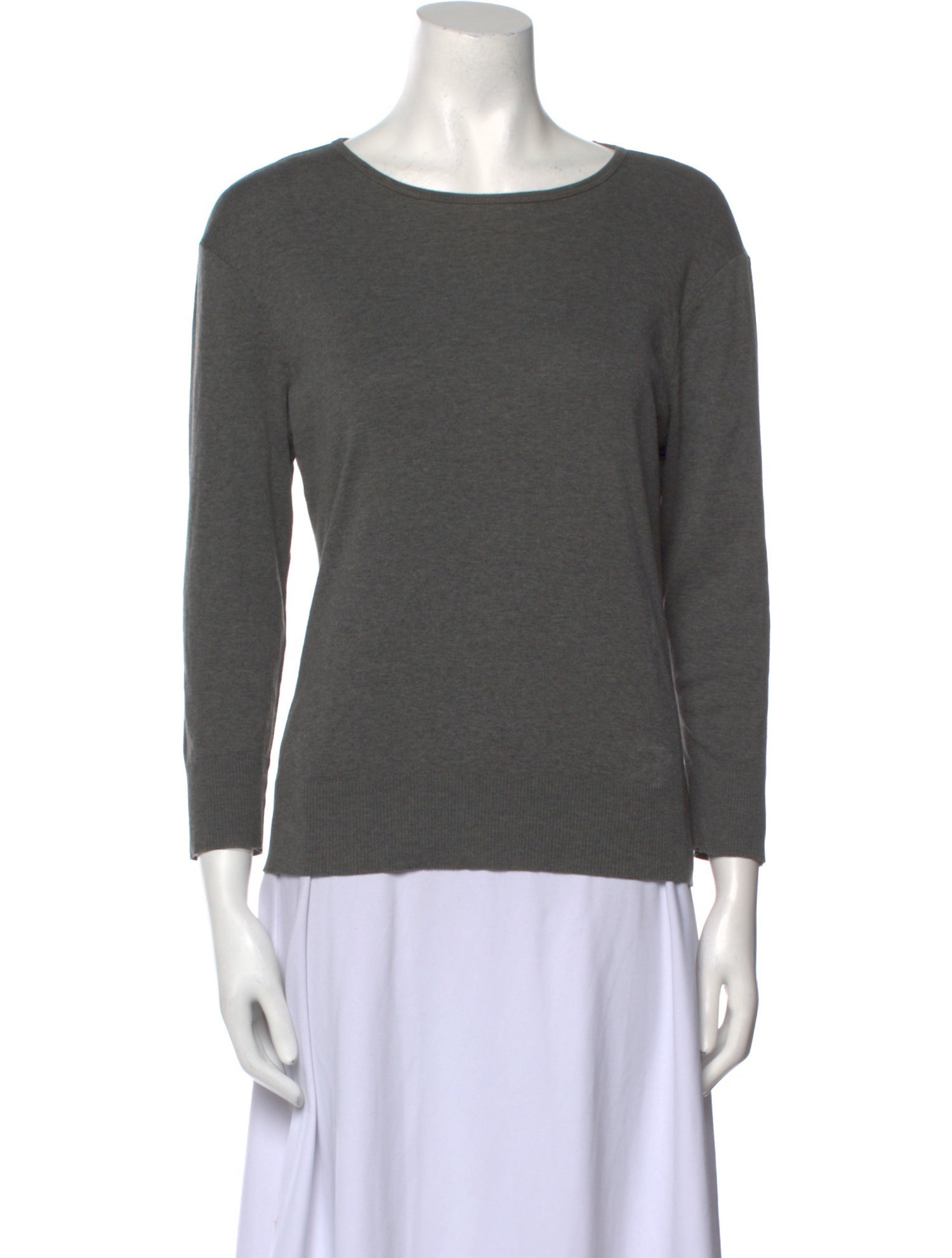 Ralph Lauren Black Label Scoop Neck Three-Quarter Sleeve Top