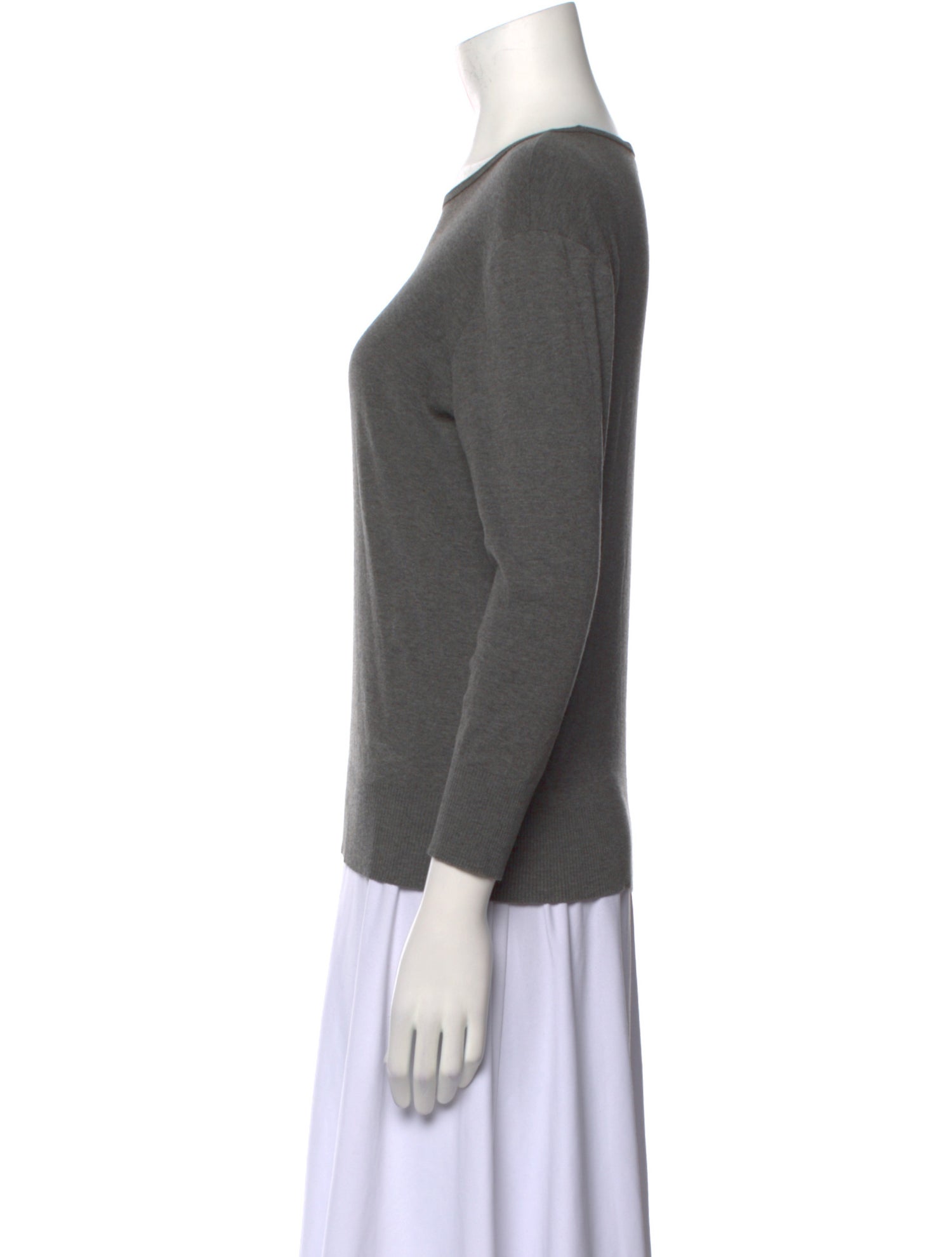 Ralph Lauren Black Label Scoop Neck Three-Quarter Sleeve Top