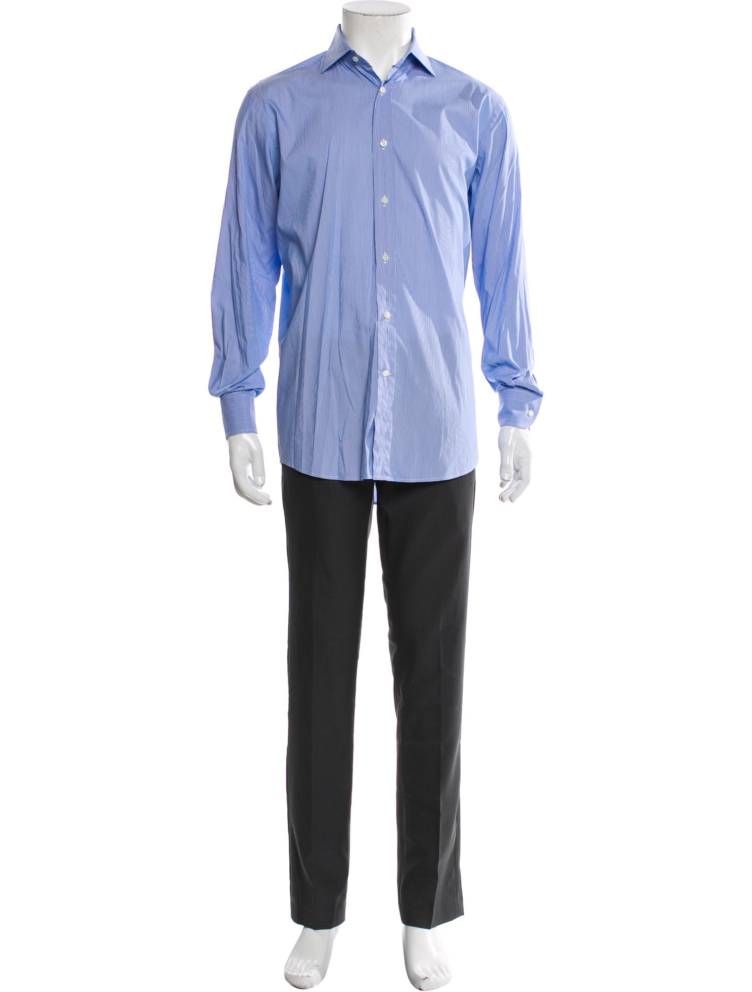 Ralph Lauren Black Label Striped Long Sleeve Dress Shirt