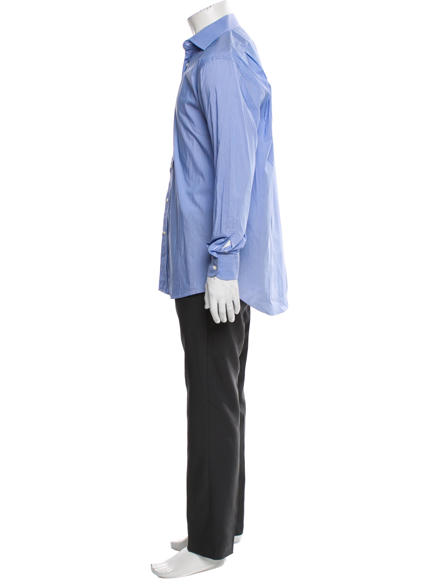 Ralph Lauren Black Label Striped Long Sleeve Dress Shirt