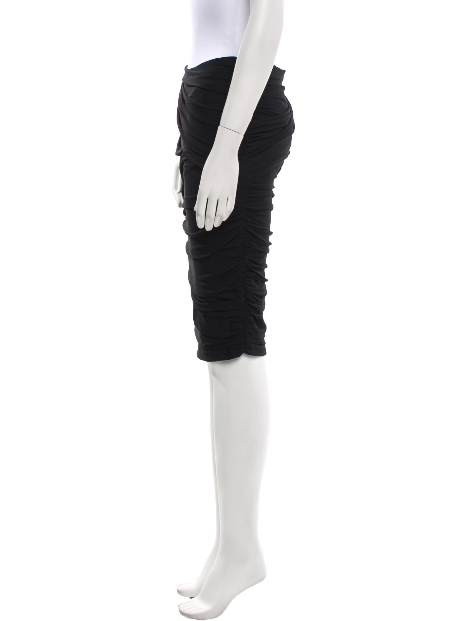 Ralph Lauren Black Label Pleated Accents Knee-Length Skirt