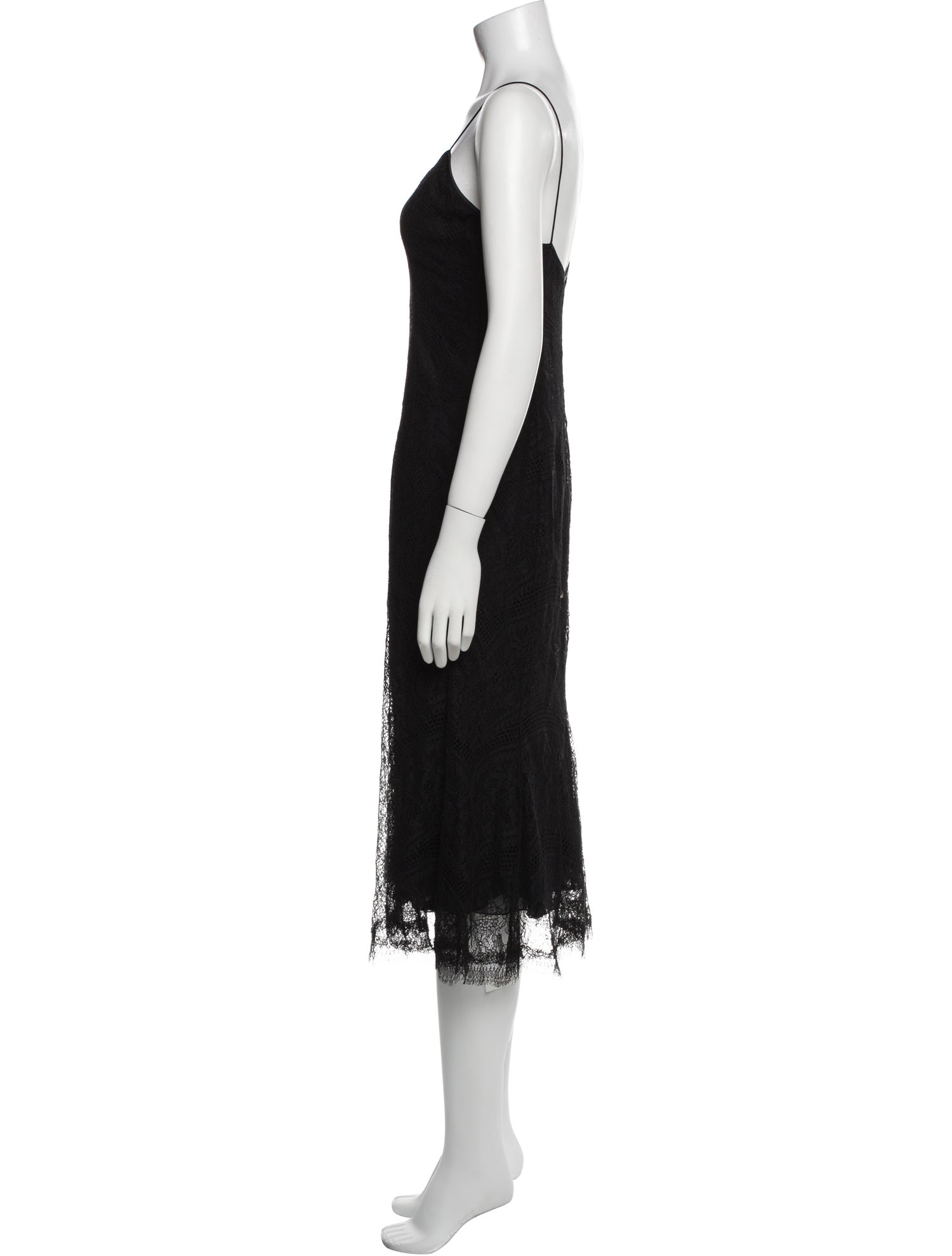 Ralph Lauren Black Label V-Neck Midi Length Dress