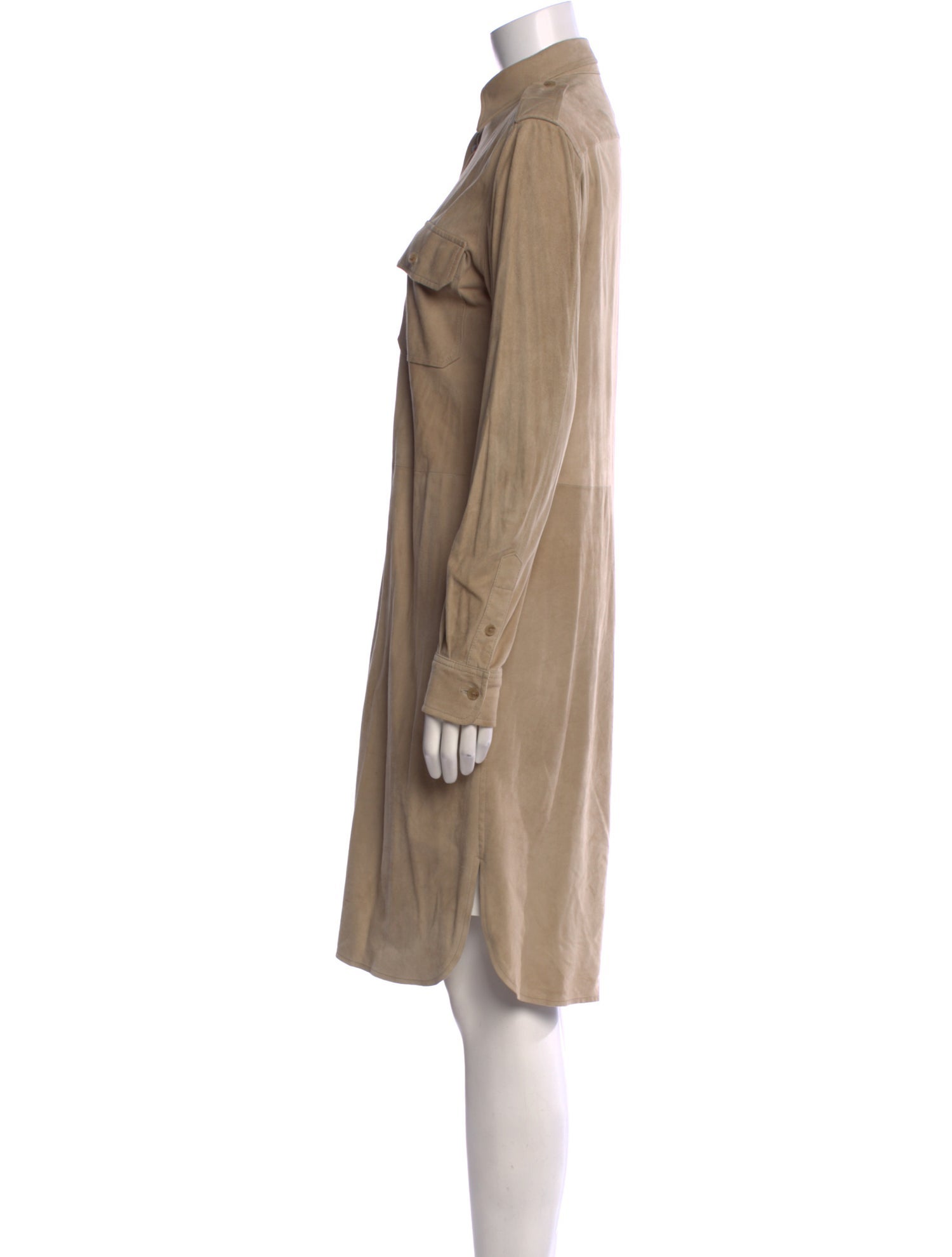 Ralph Lauren Black Label Suede Knee-Length Dress