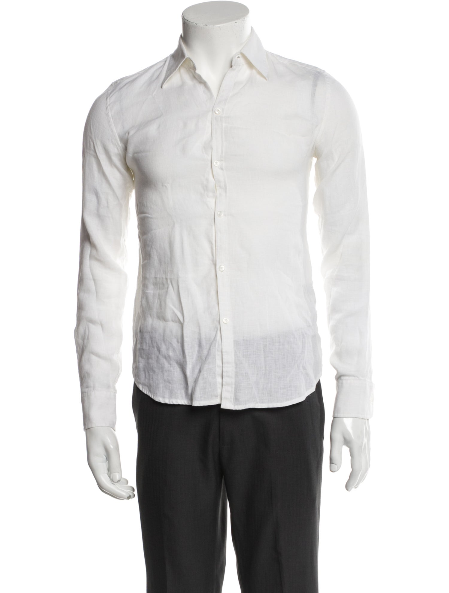 Ralph Lauren Black Label Linen Long Sleeve Dress Shirt