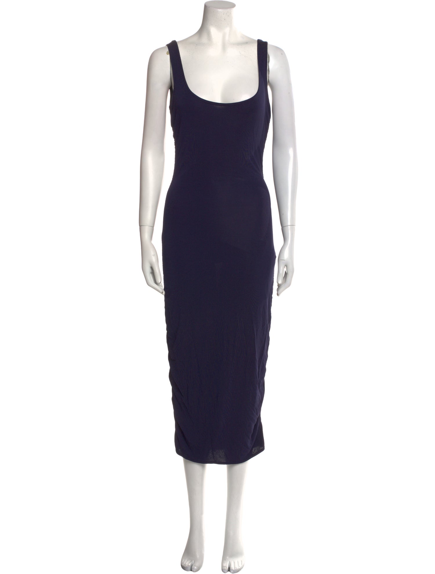 Ralph Lauren Black Label Scoop Neck Midi Length Dress