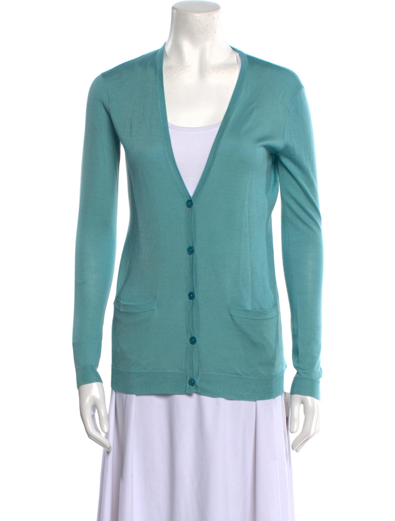 Ralph Lauren Black Label Silk V-Neck Sweater