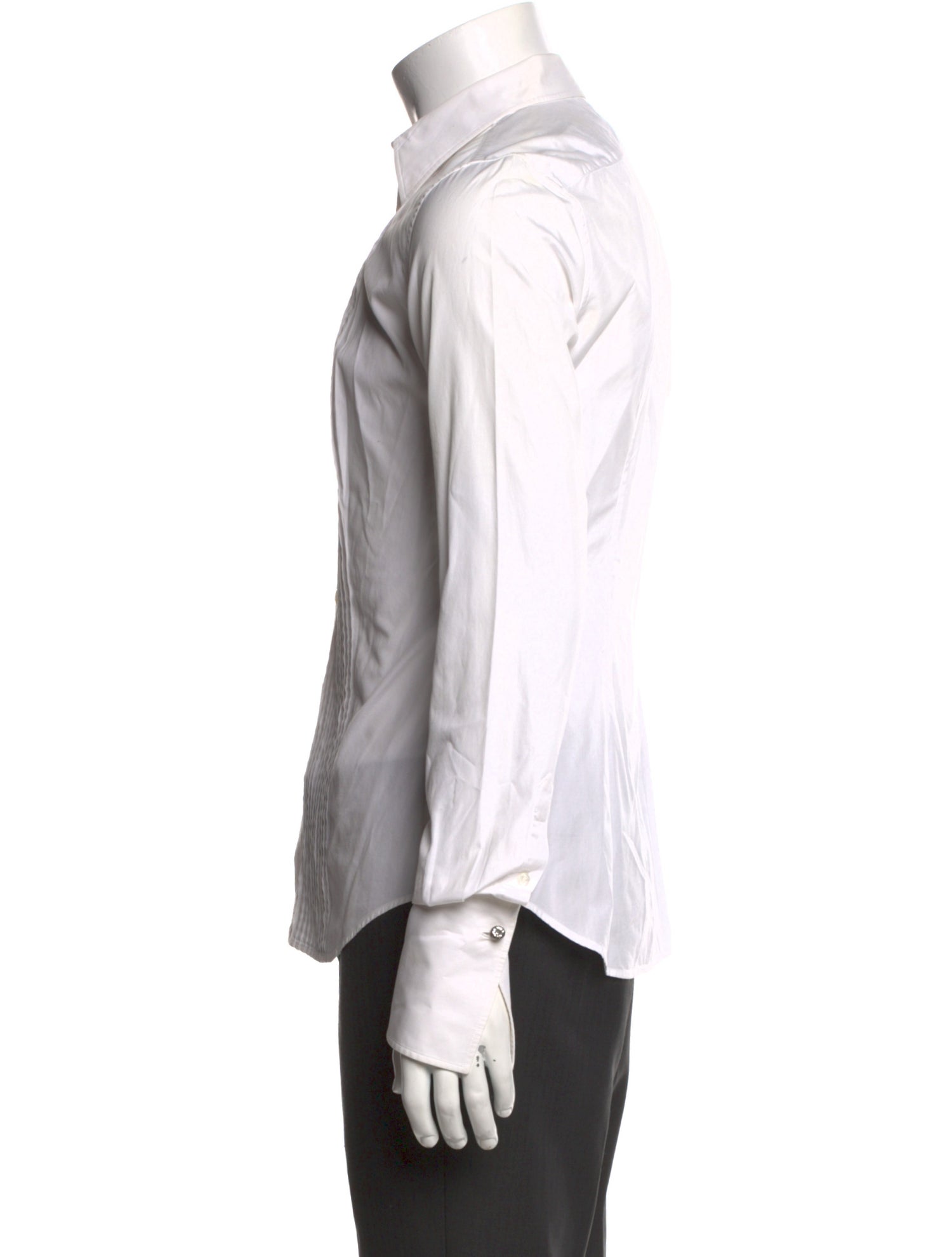 Ralph Lauren Black Label Striped Long Sleeve Tuxedo Shirt
