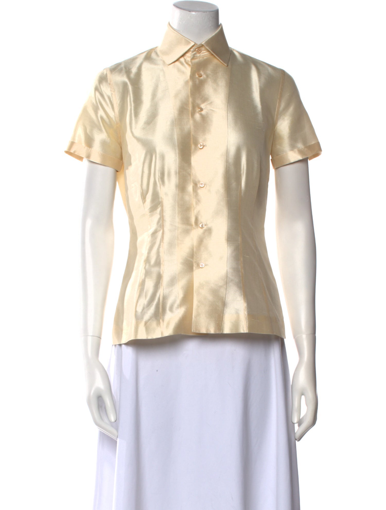 Ralph Lauren Black Label Short Sleeve Button-Up Top