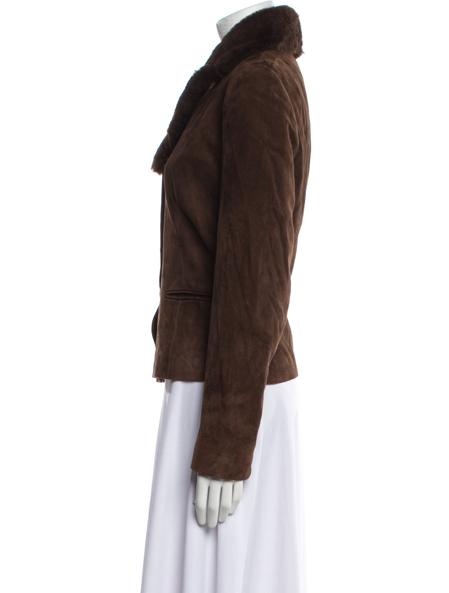 Ralph Lauren Black Label Suede Faux Fur Jacket