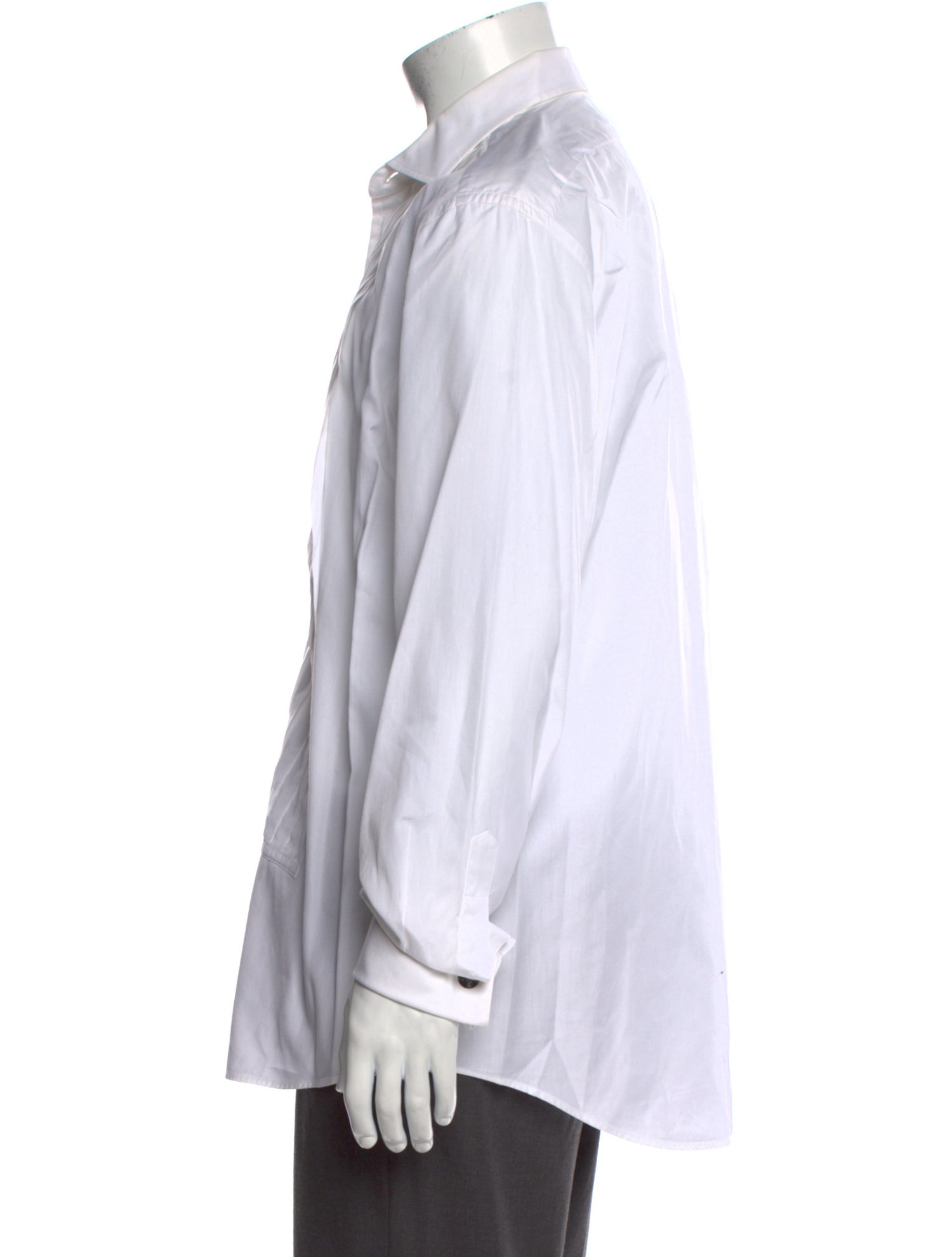 Ralph Lauren Black Label Striped Long Sleeve Tuxedo Shirt