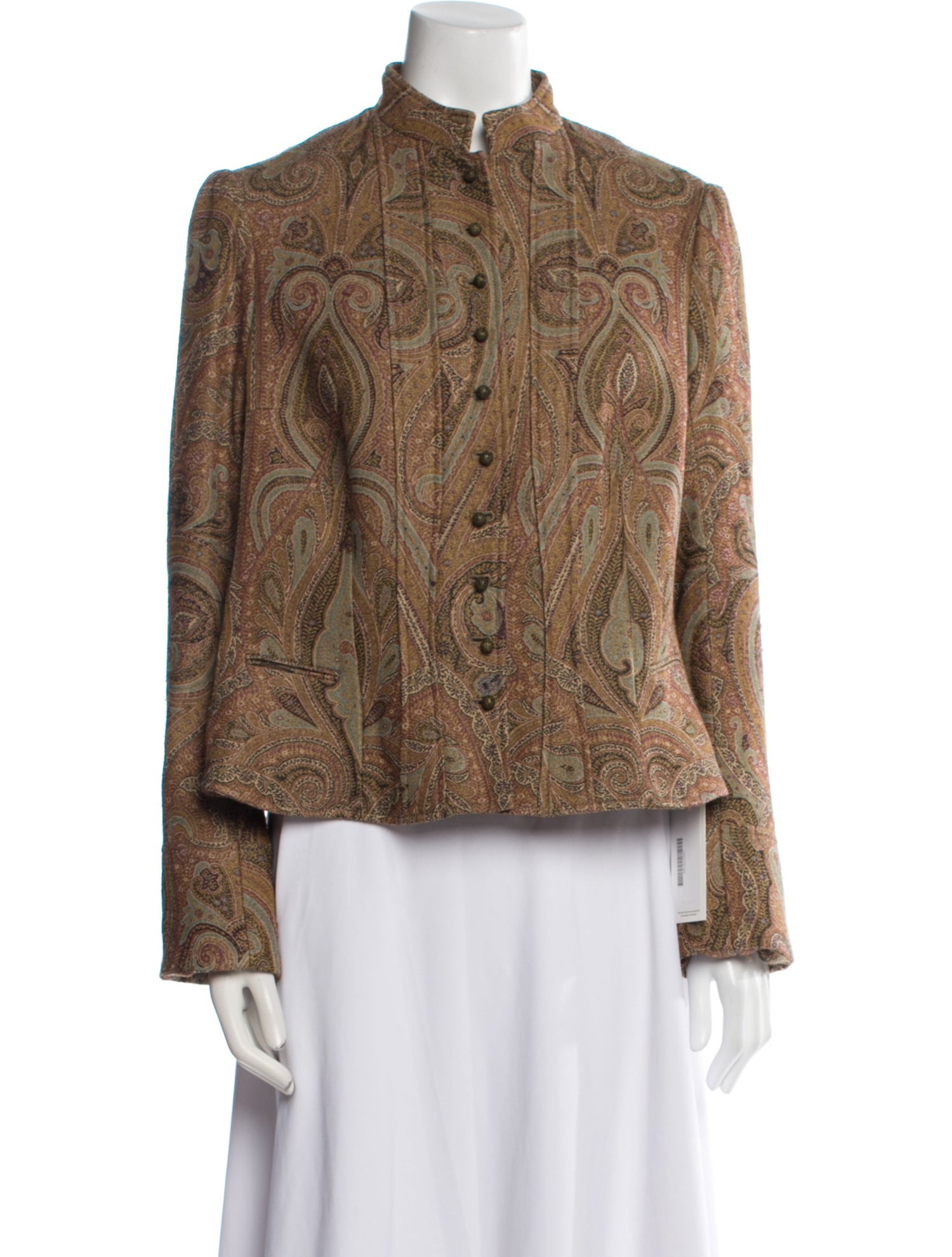 Ralph Lauren Black Label Wool Paisley Print Evening Jacket