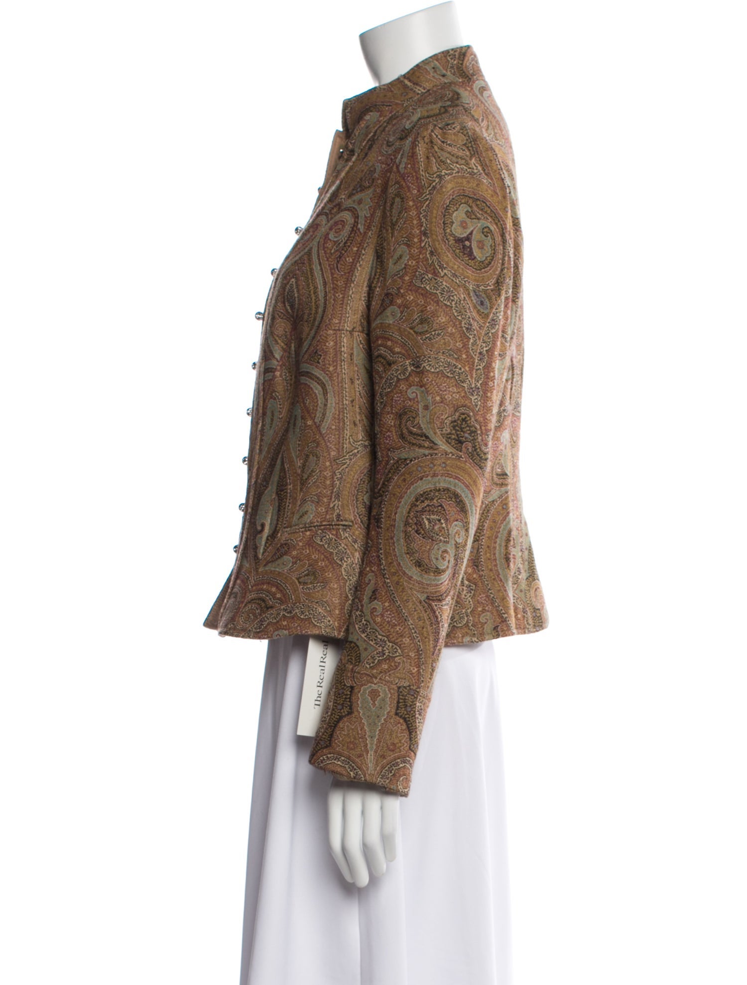 Ralph Lauren Black Label Wool Paisley Print Evening Jacket
