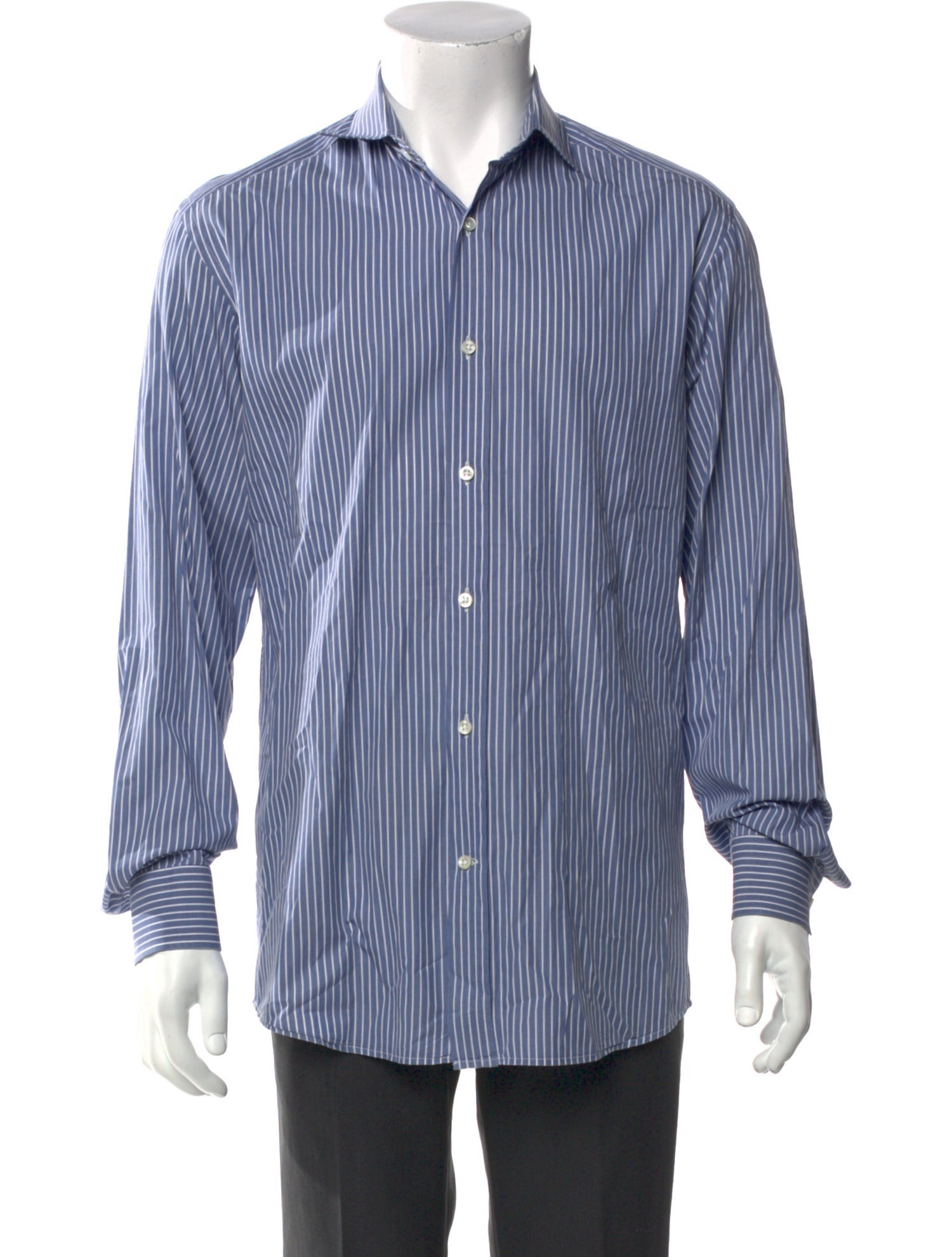 Ralph Lauren Black Label Striped Long Sleeve Dress Shirt