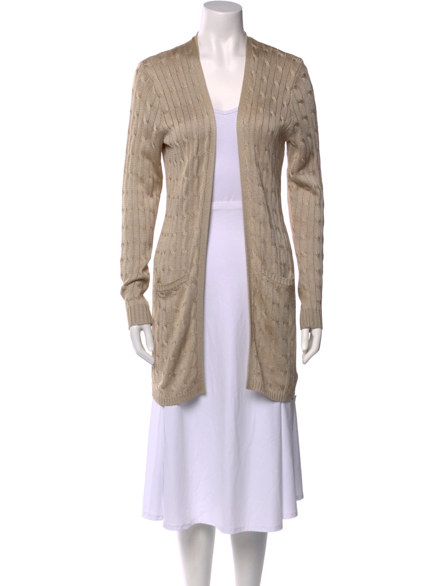 Ralph Lauren Black Label Silk Open Front Sweater