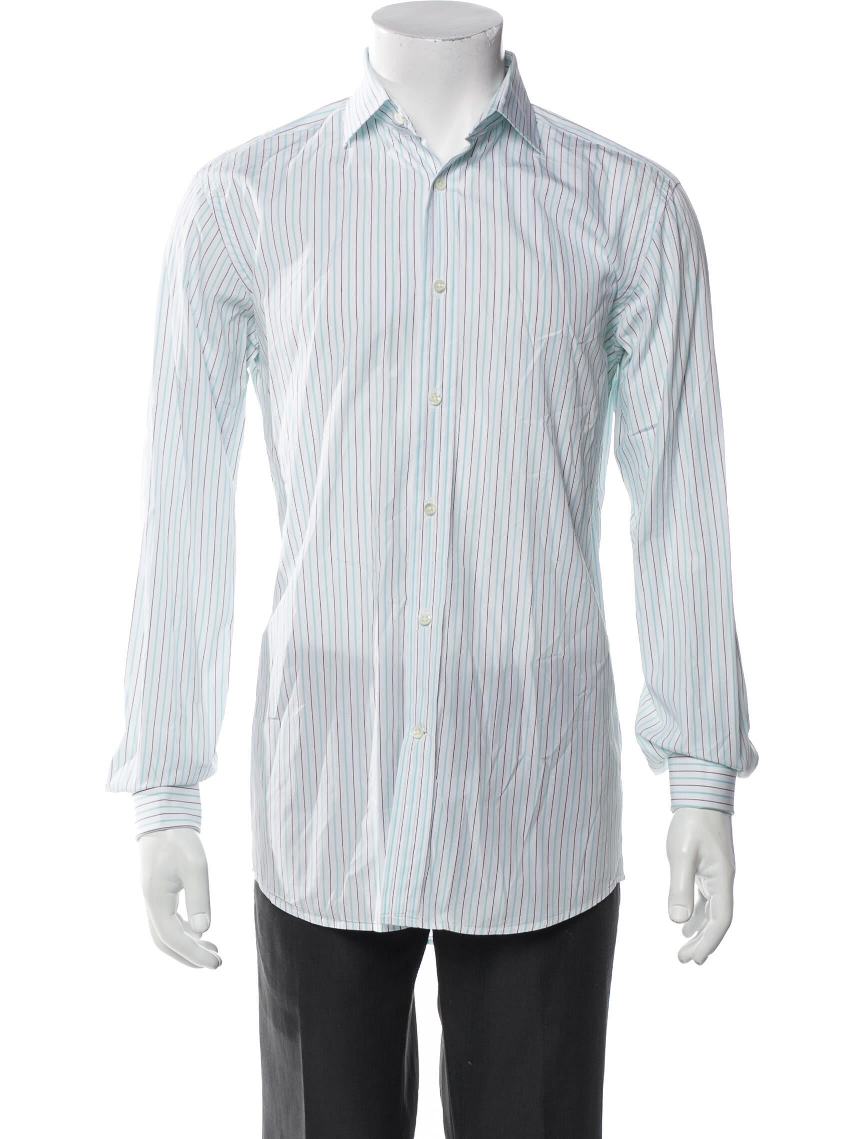 Ralph Lauren Black Label Striped Long Sleeve Dress Shirt