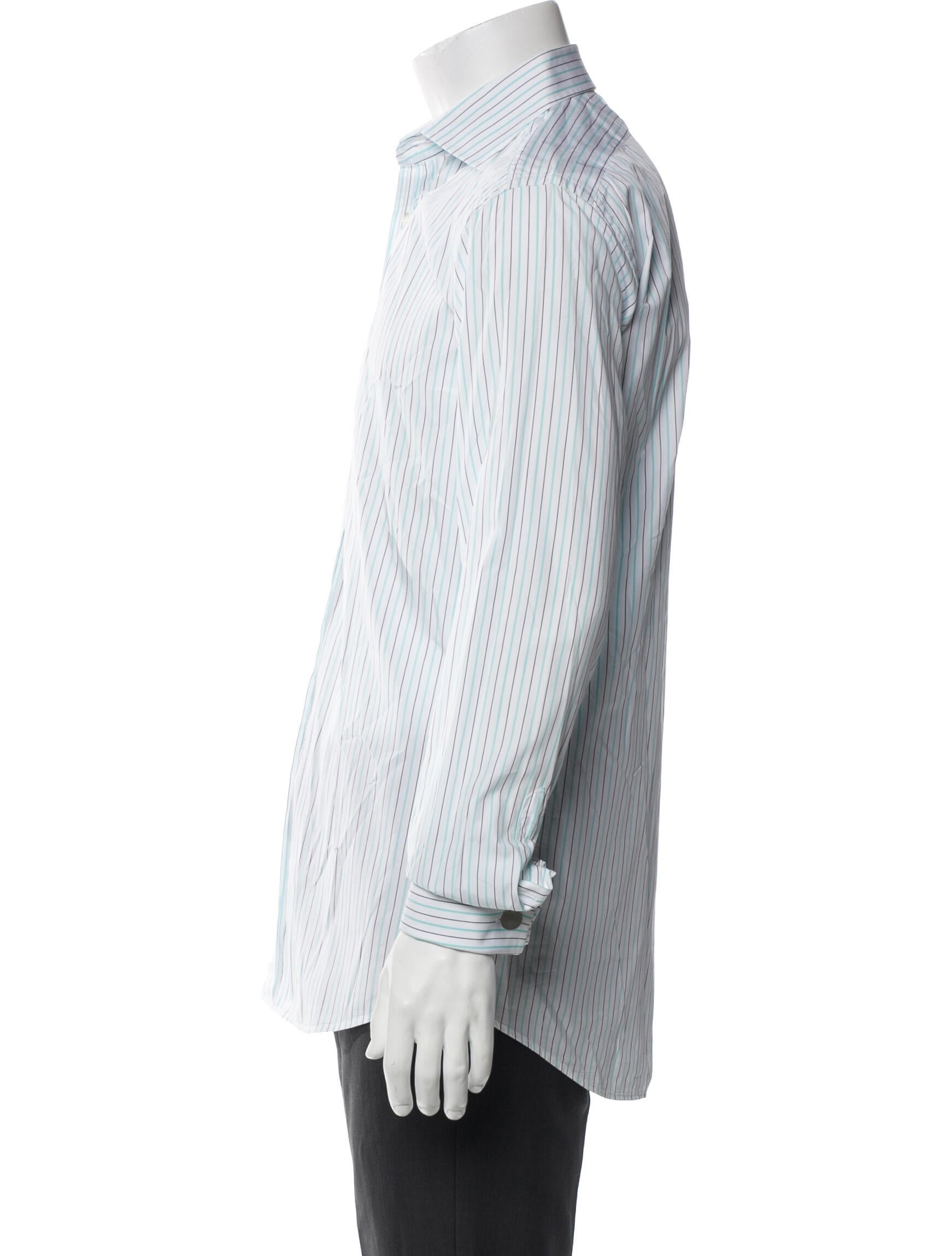 Ralph Lauren Black Label Striped Long Sleeve Dress Shirt