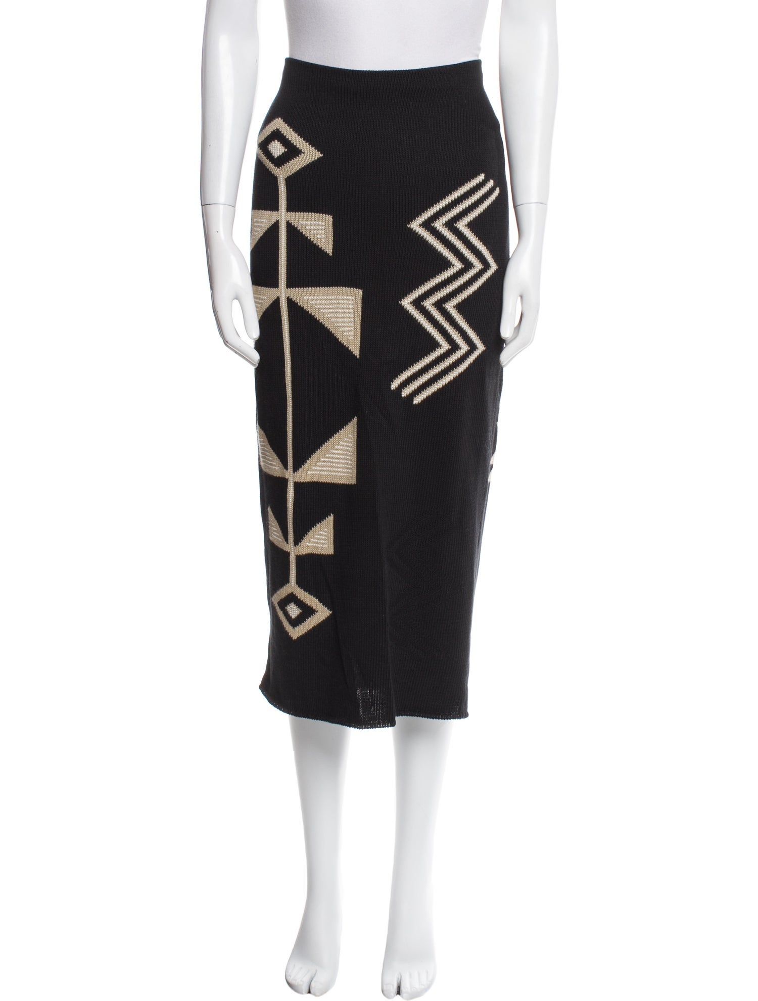 Ralph Lauren Black Label Silk Midi Length Skirt