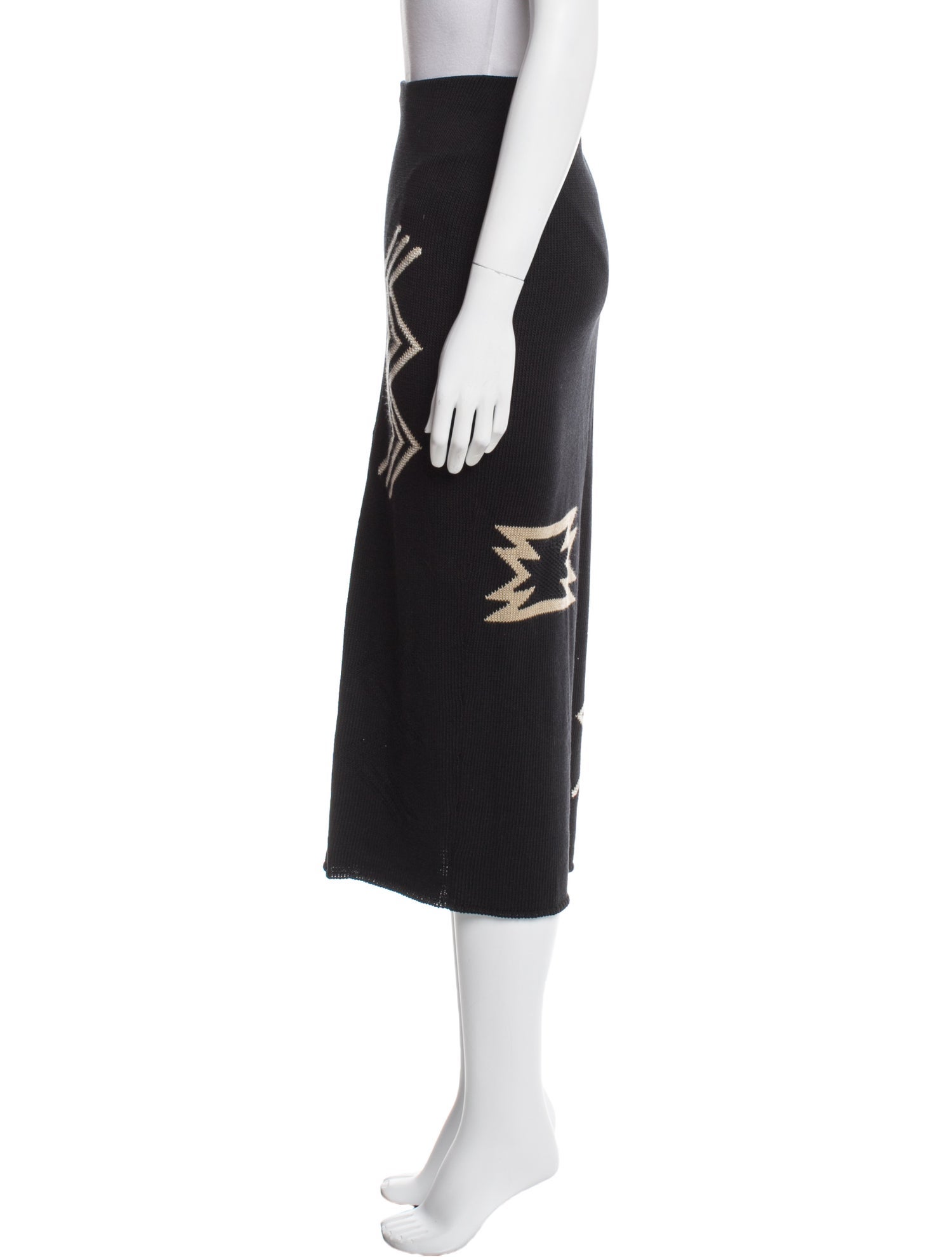 Ralph Lauren Black Label Silk Midi Length Skirt