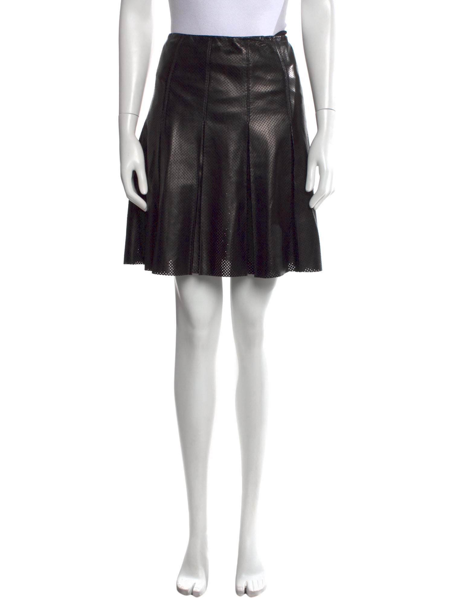 Ralph Lauren Black Label Leather Mini Skirt
