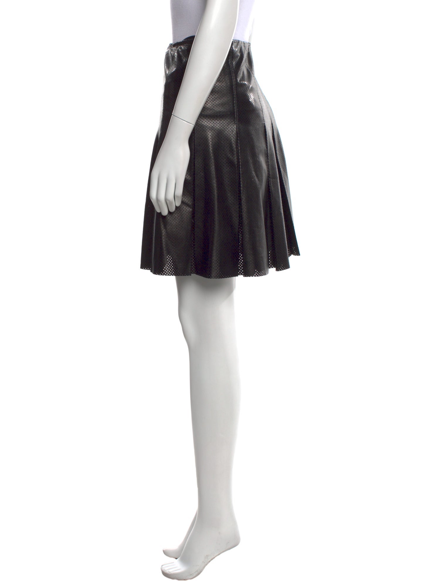 Ralph Lauren Black Label Leather Mini Skirt