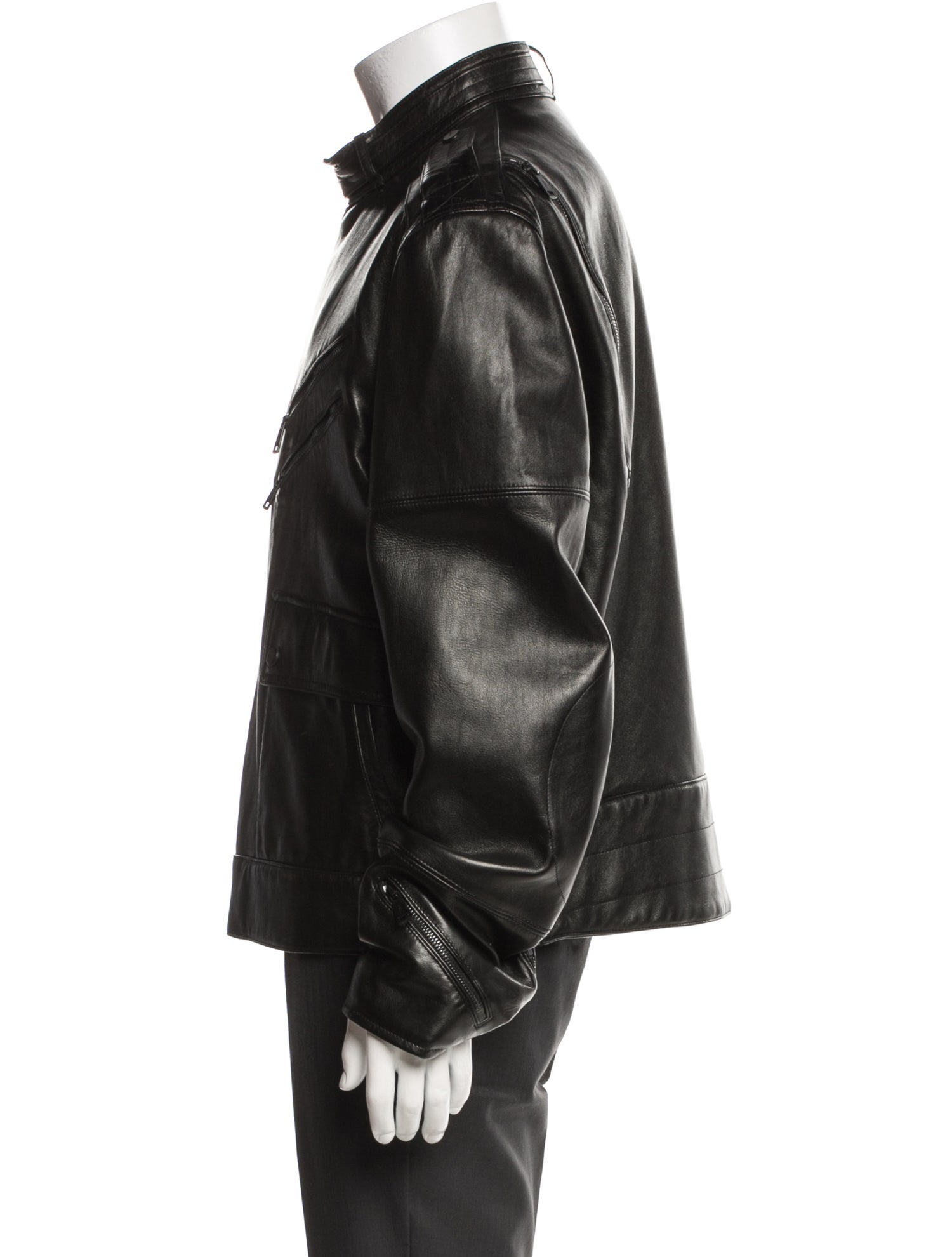 Ralph Lauren Black Label Lambskin Moto Jacket