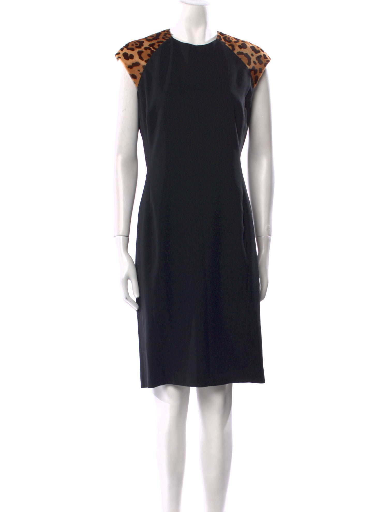 Ralph Lauren Black Label Calf Hair Knee-Length Dress
