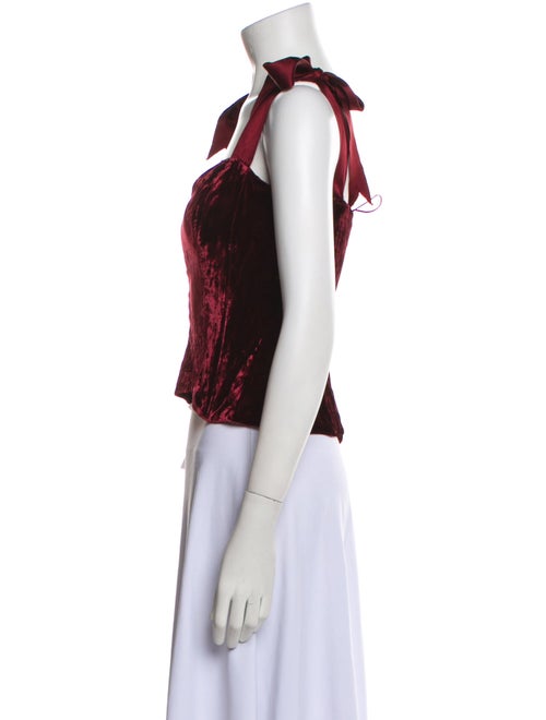 Ralph Lauren Black Label Silk Square Neckline Crop Top