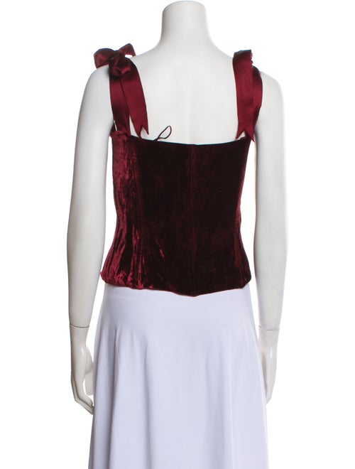 Ralph Lauren Black Label Silk Square Neckline Crop Top