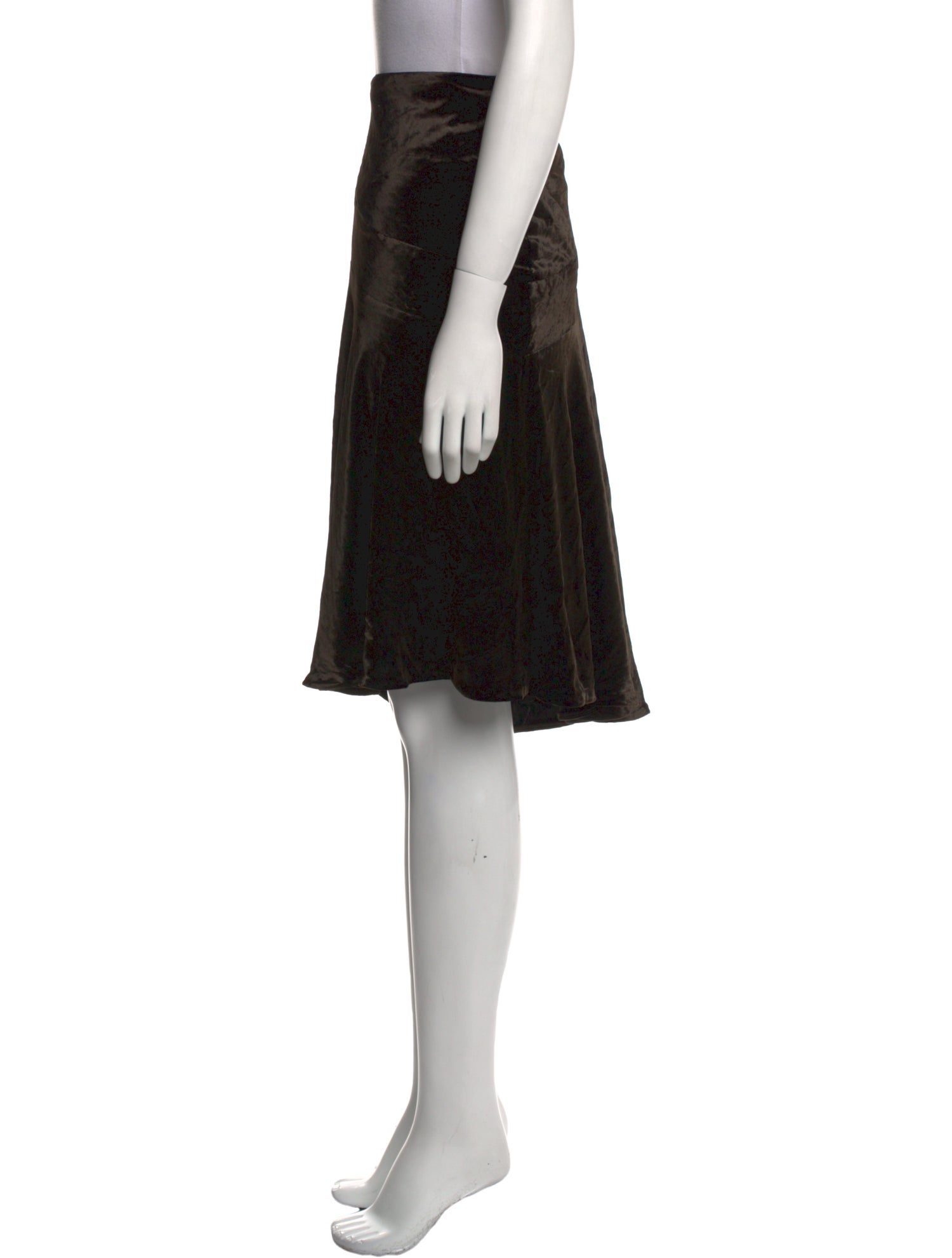 Ralph Lauren Black Label Silk Knee-Length Skirt