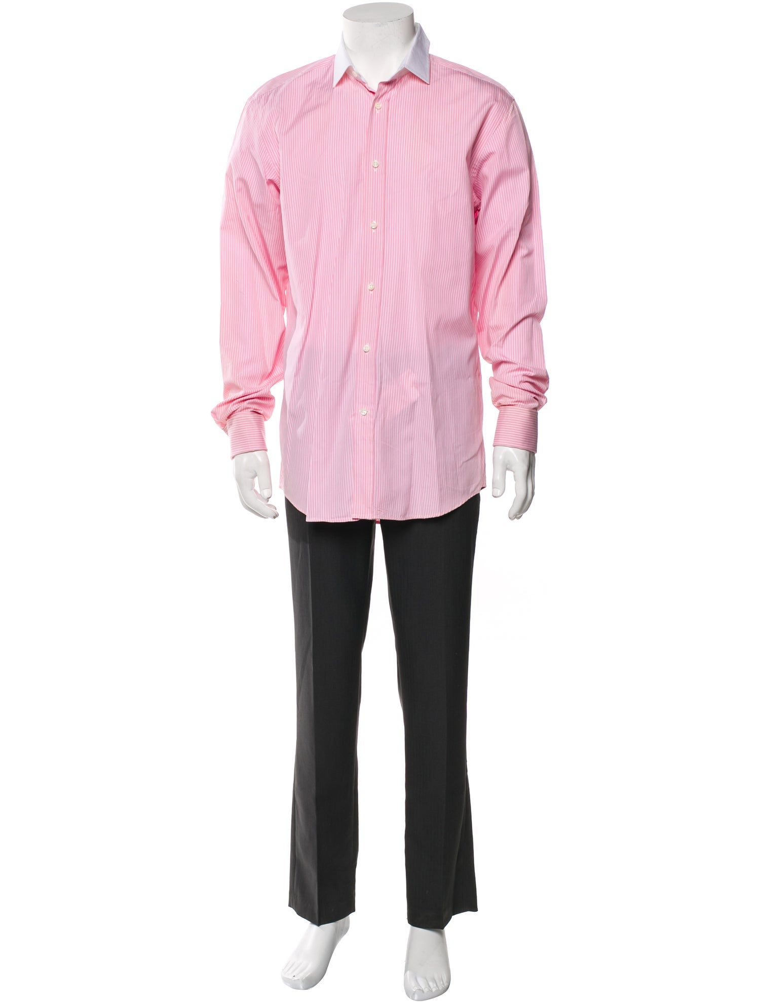 Ralph Lauren Black Label Striped Long Sleeve Dress Shirt