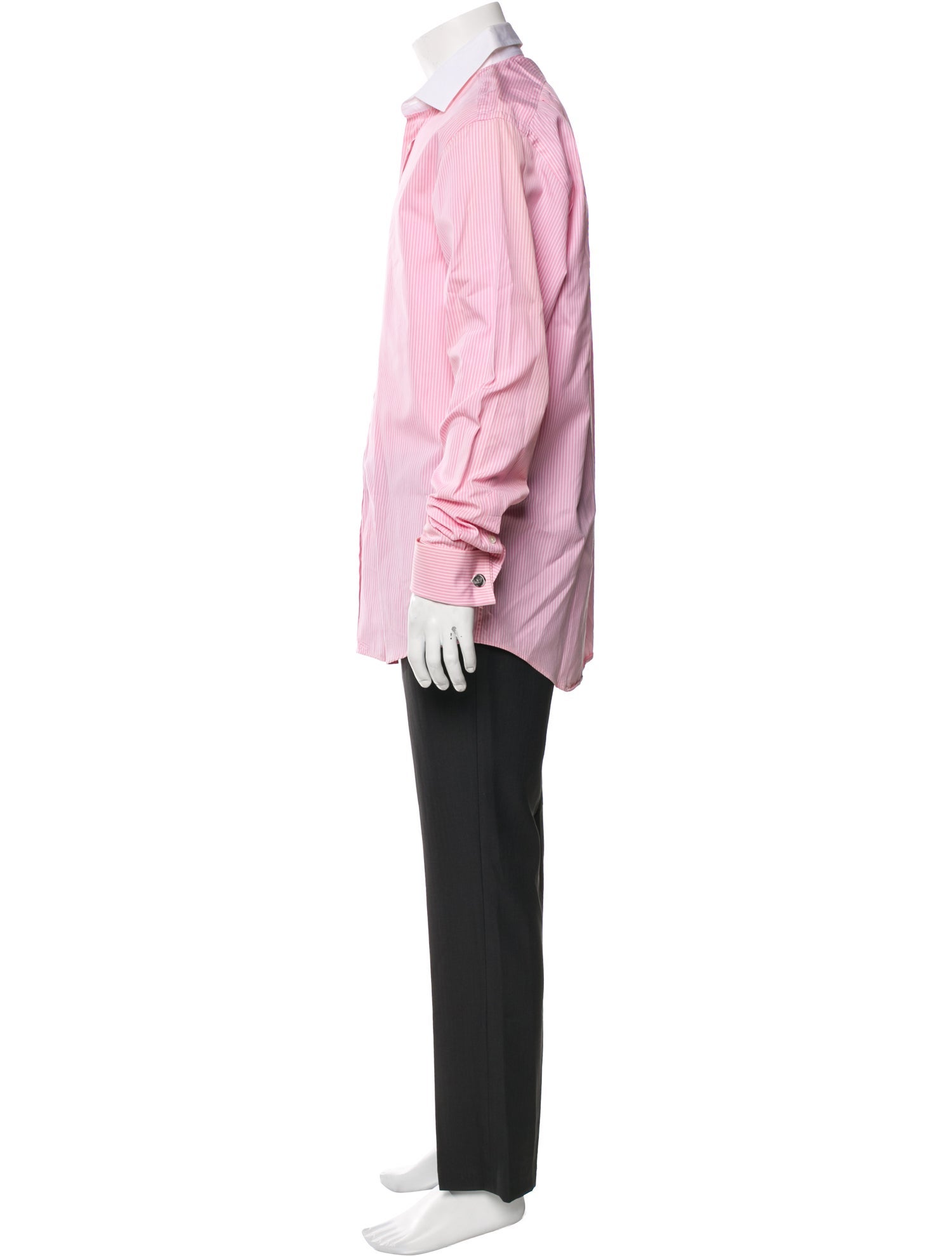 Ralph Lauren Black Label Striped Long Sleeve Dress Shirt