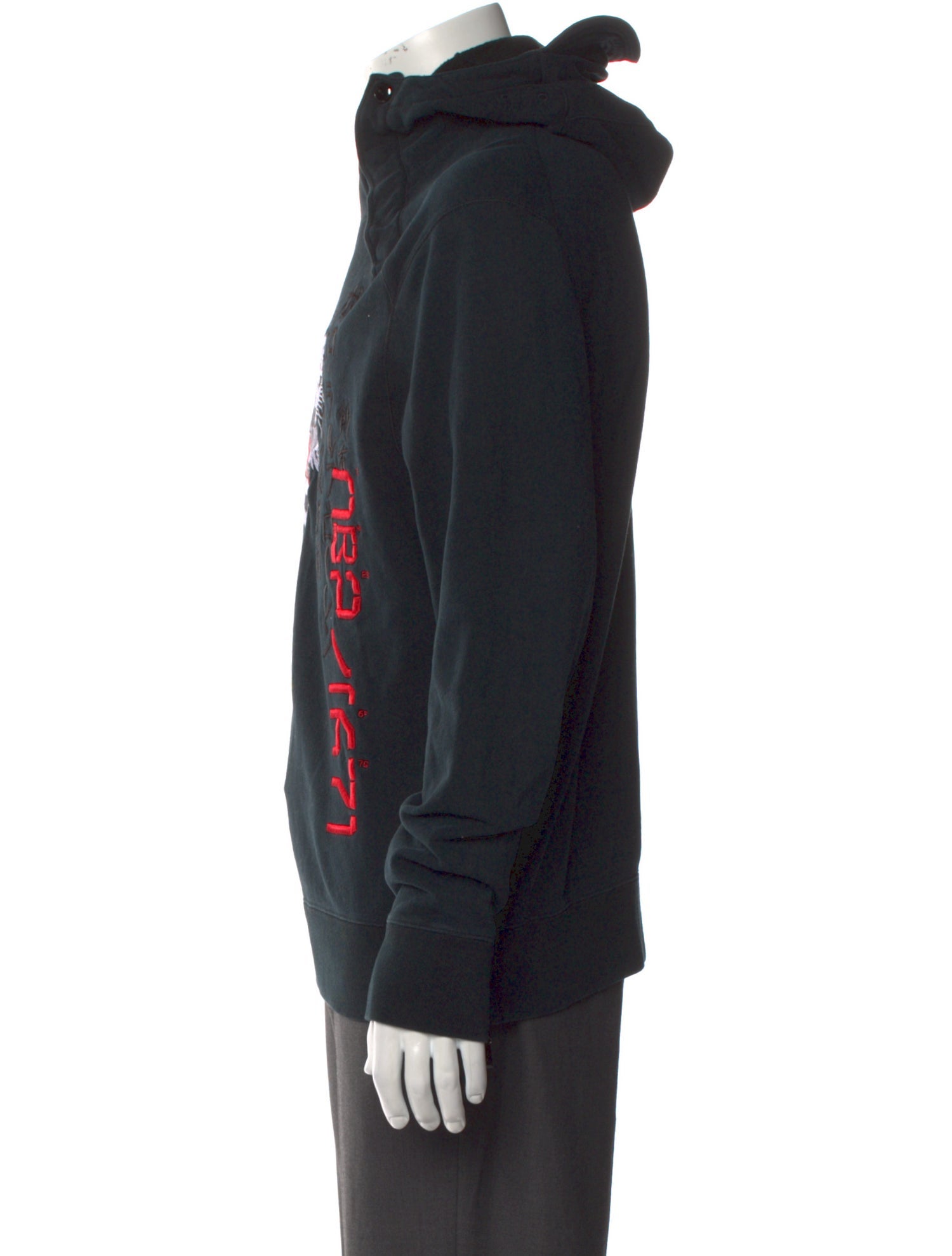 Ralph Lauren Black Label Graphic Print V-Neck Hoodie