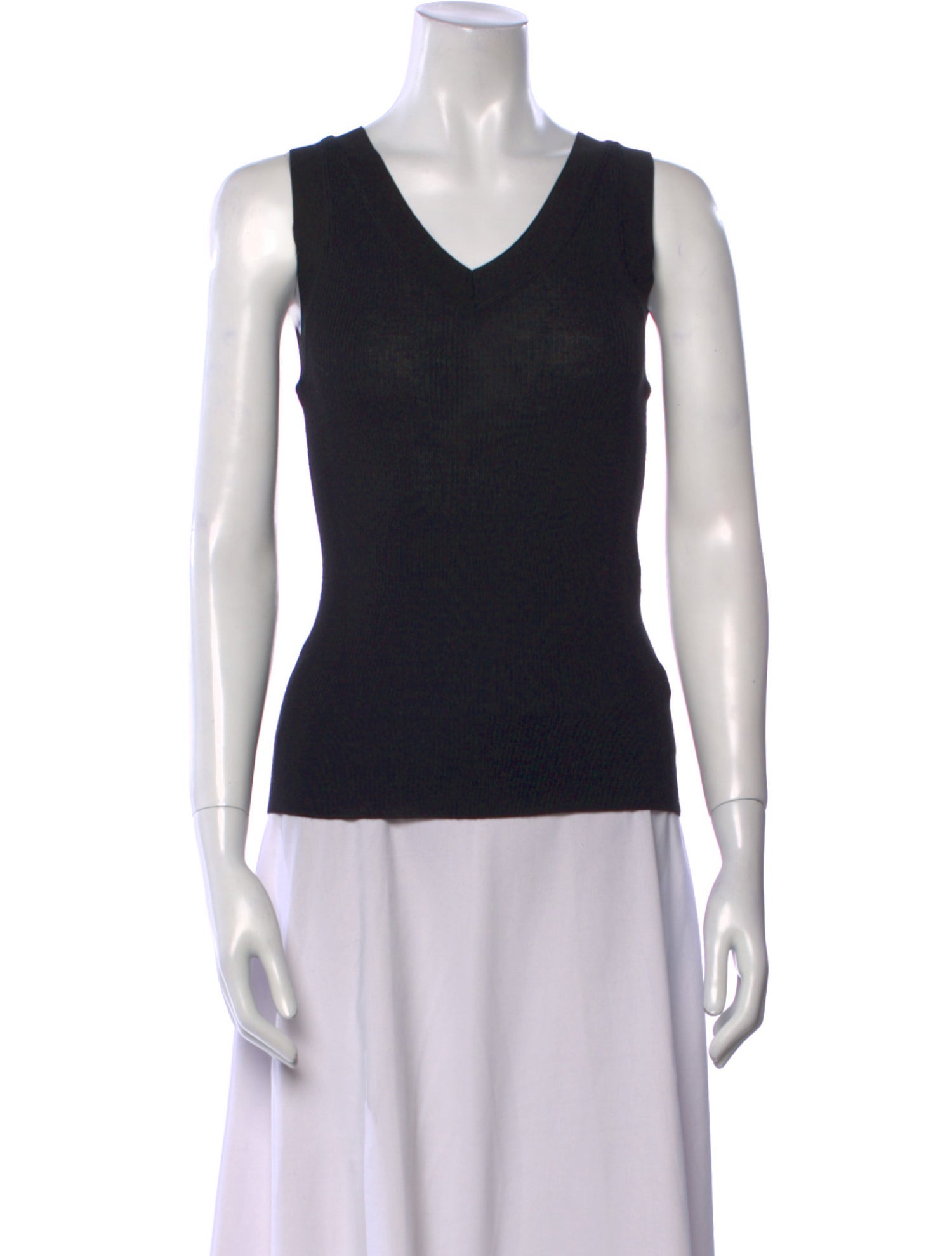 Ralph Lauren Black Label Merino Wool V-Neck Top