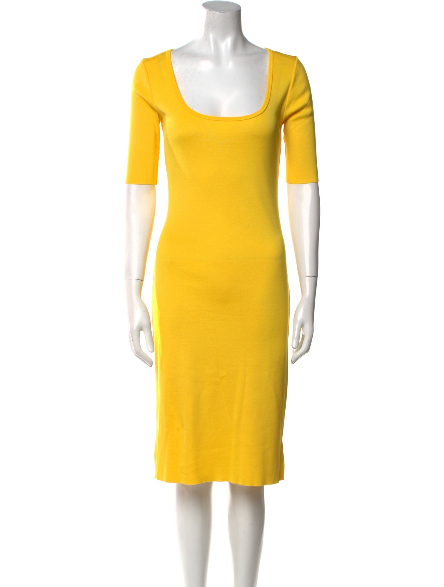 Ralph Lauren Black Label Scoop Neck Knee-Length Dress