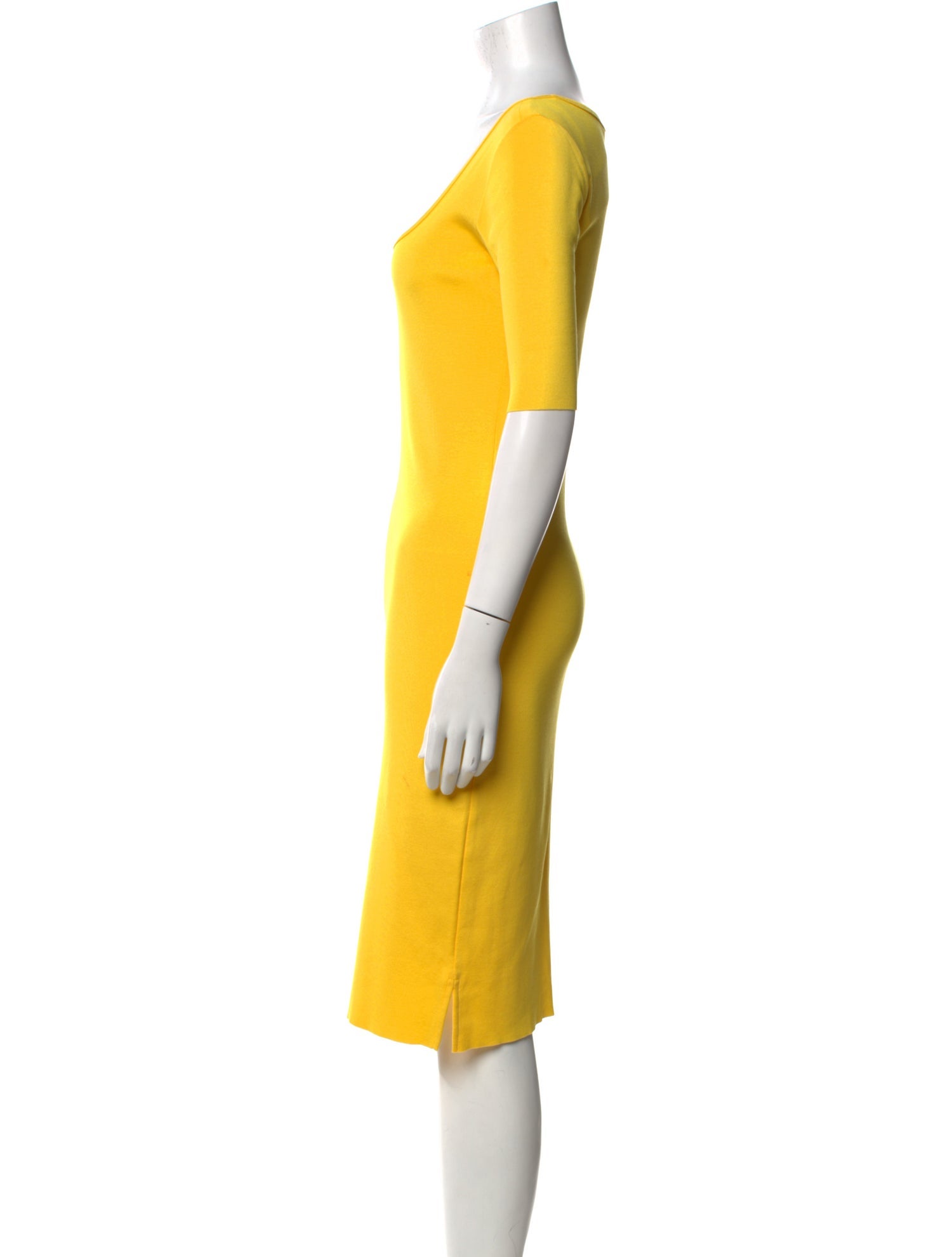 Ralph Lauren Black Label Scoop Neck Knee-Length Dress