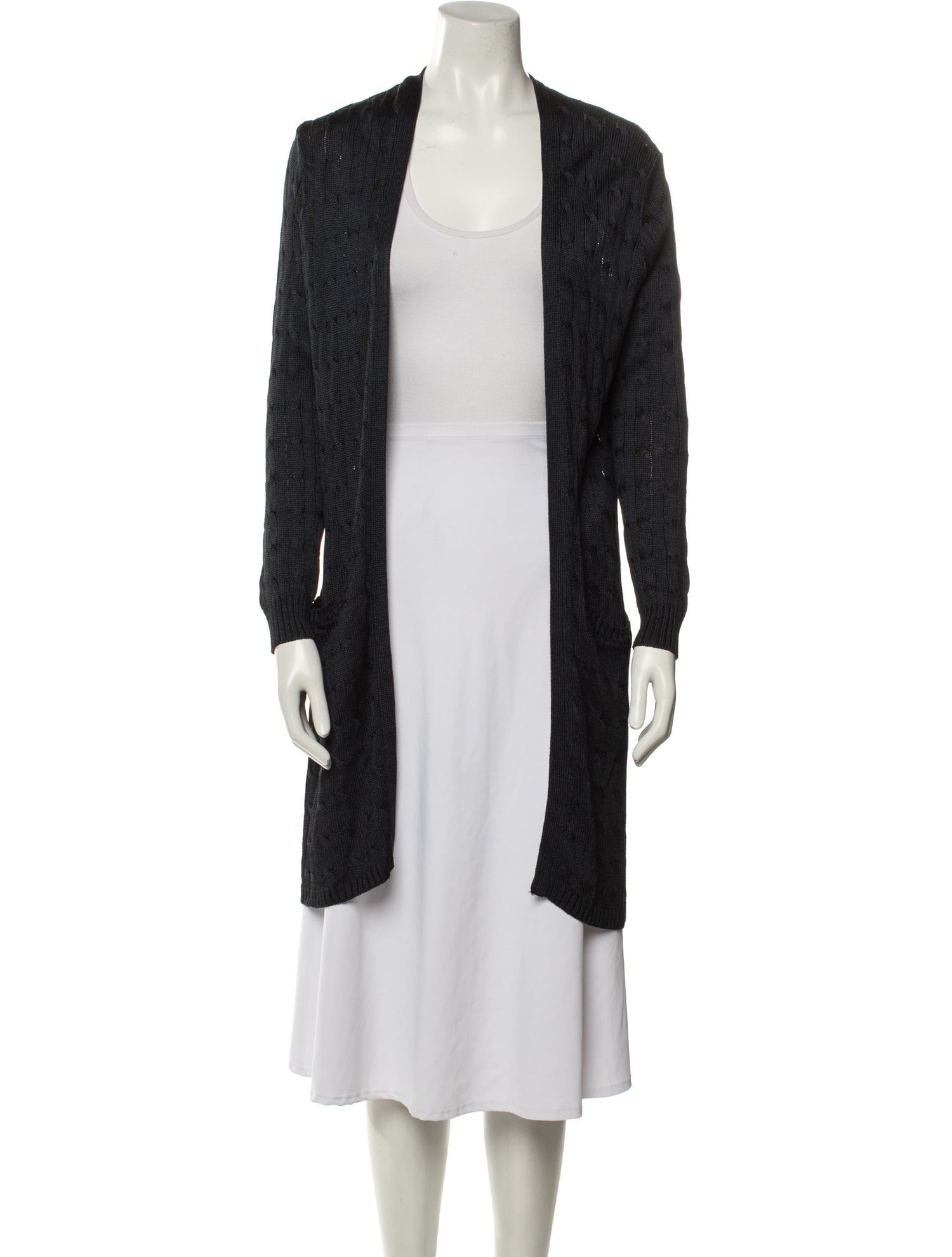 Ralph Lauren Black Label Silk Open Front Sweater