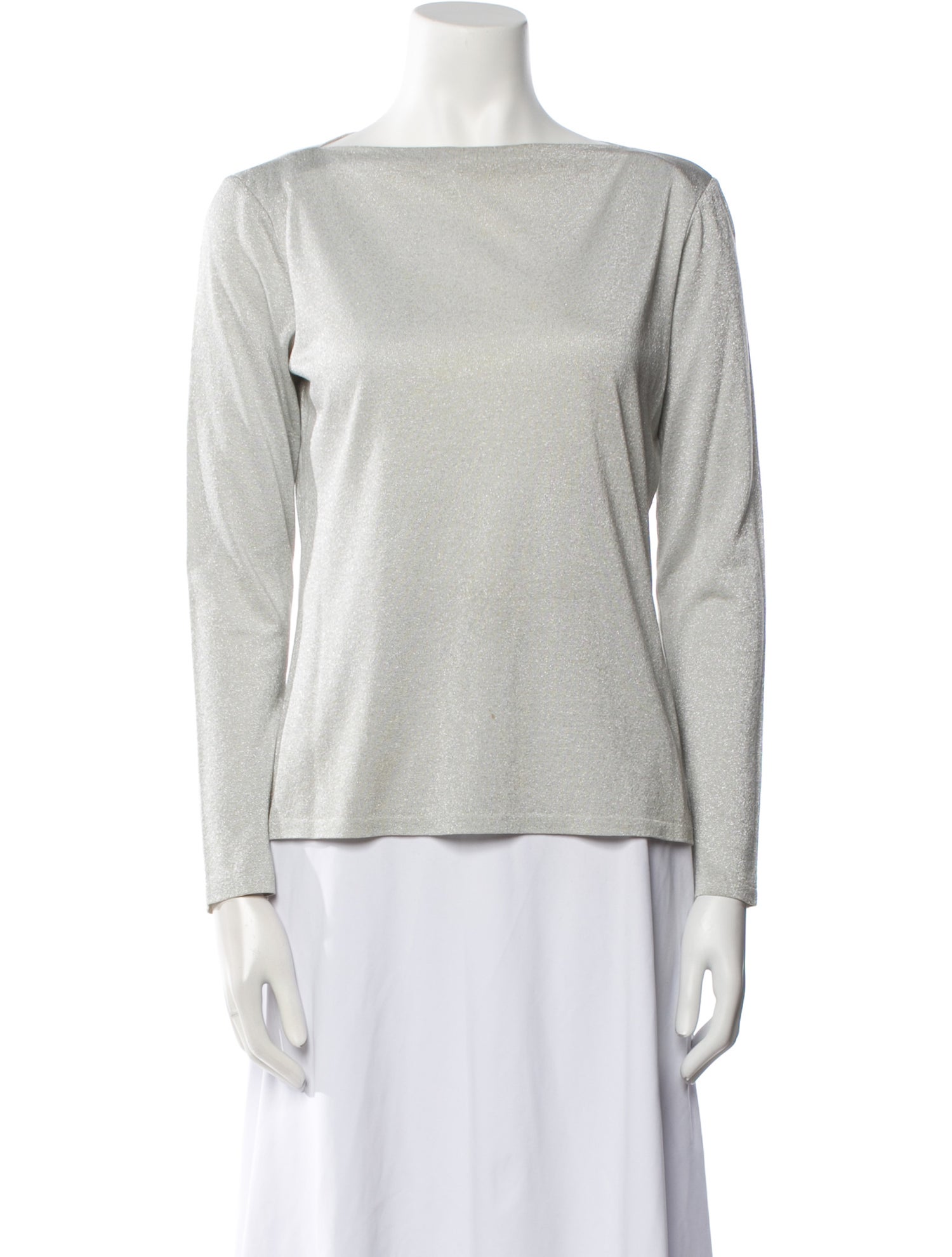 Ralph Lauren Black Label Bateau Neckline Long Sleeve Top