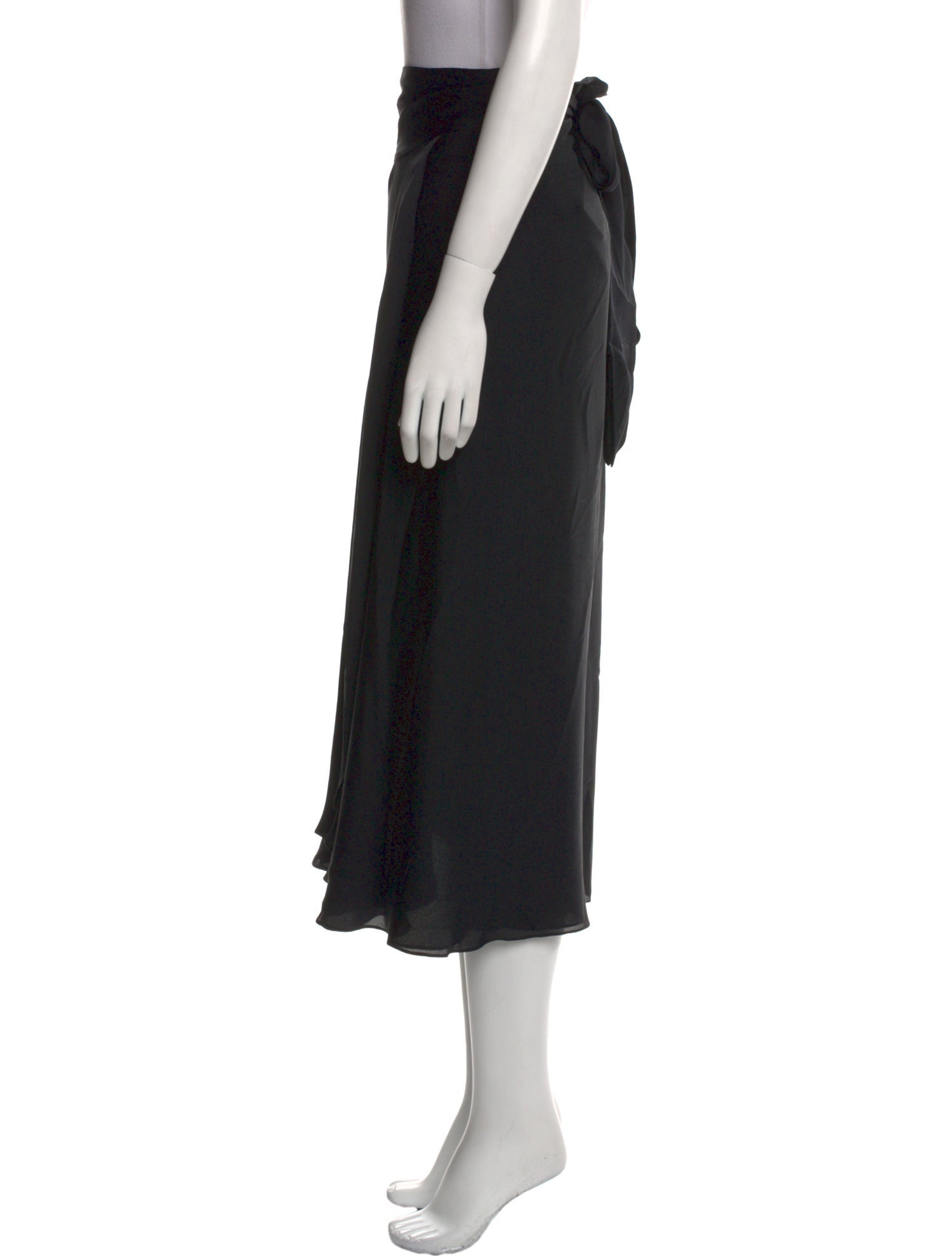 Ralph Lauren Black Label Silk Midi Length Skirt