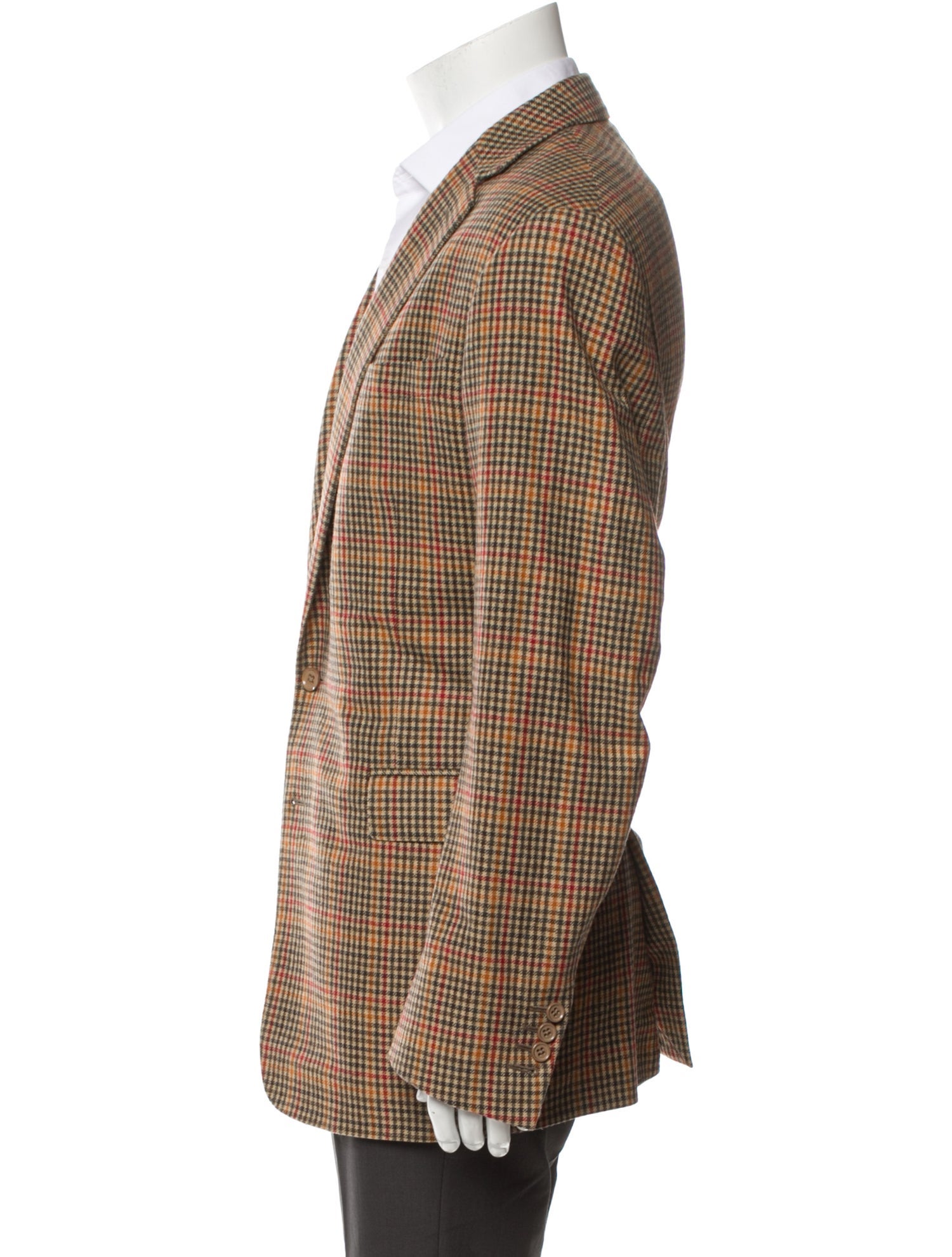 Ralph Lauren Black Label Wool Plaid Print Blazer