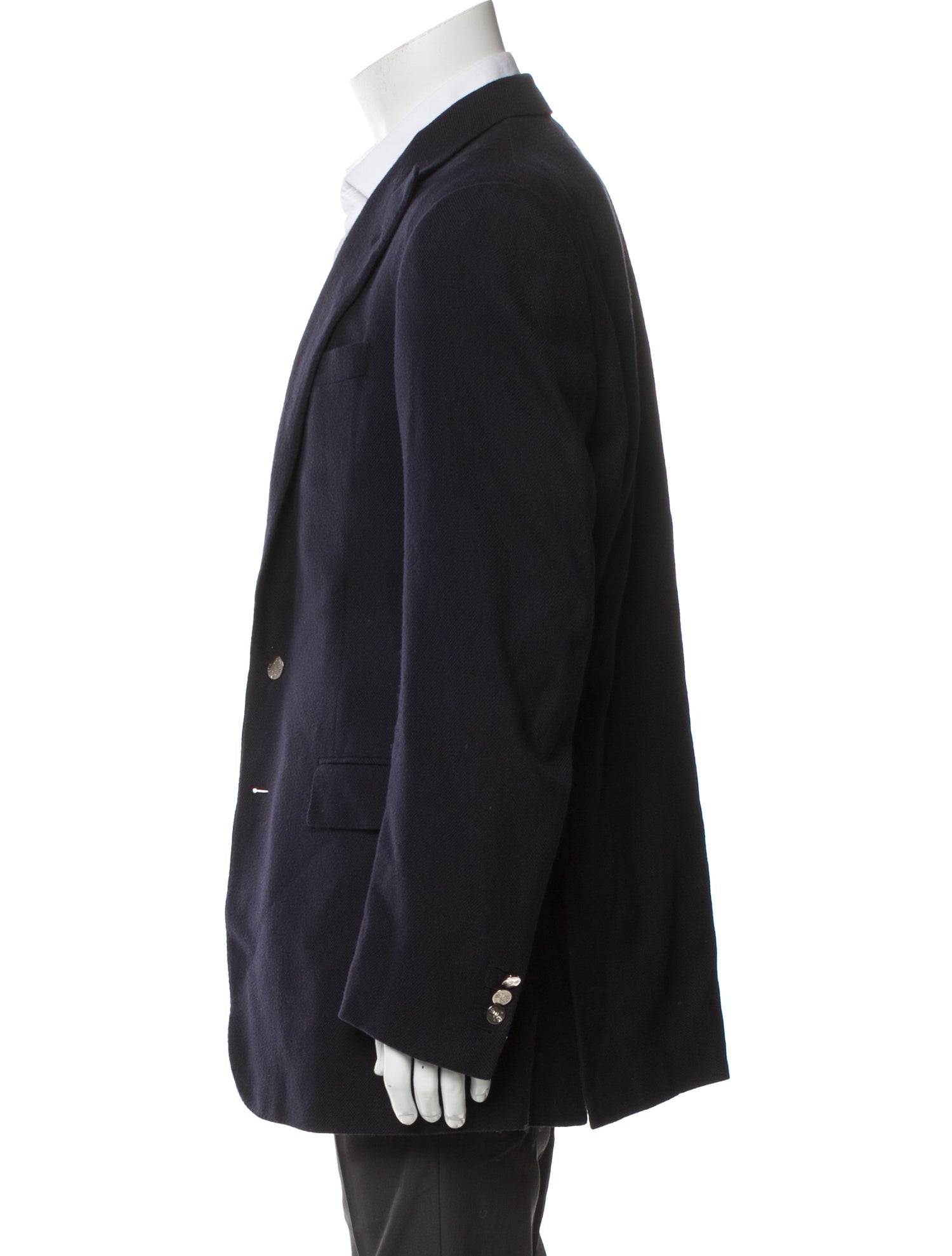 Ralph Lauren Black Label Wool Long Sleeve Tuxedo Shirt