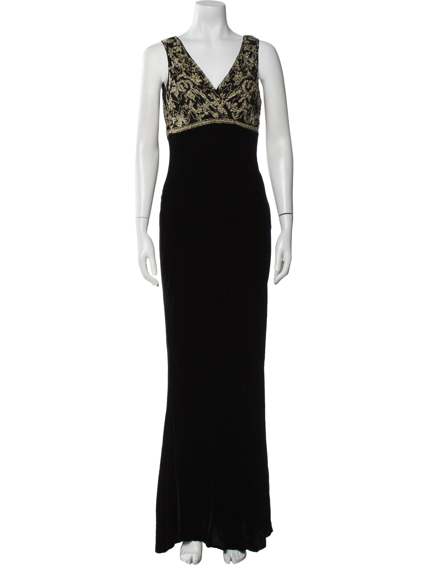 Ralph Lauren Black Label V-Neck Long Dress