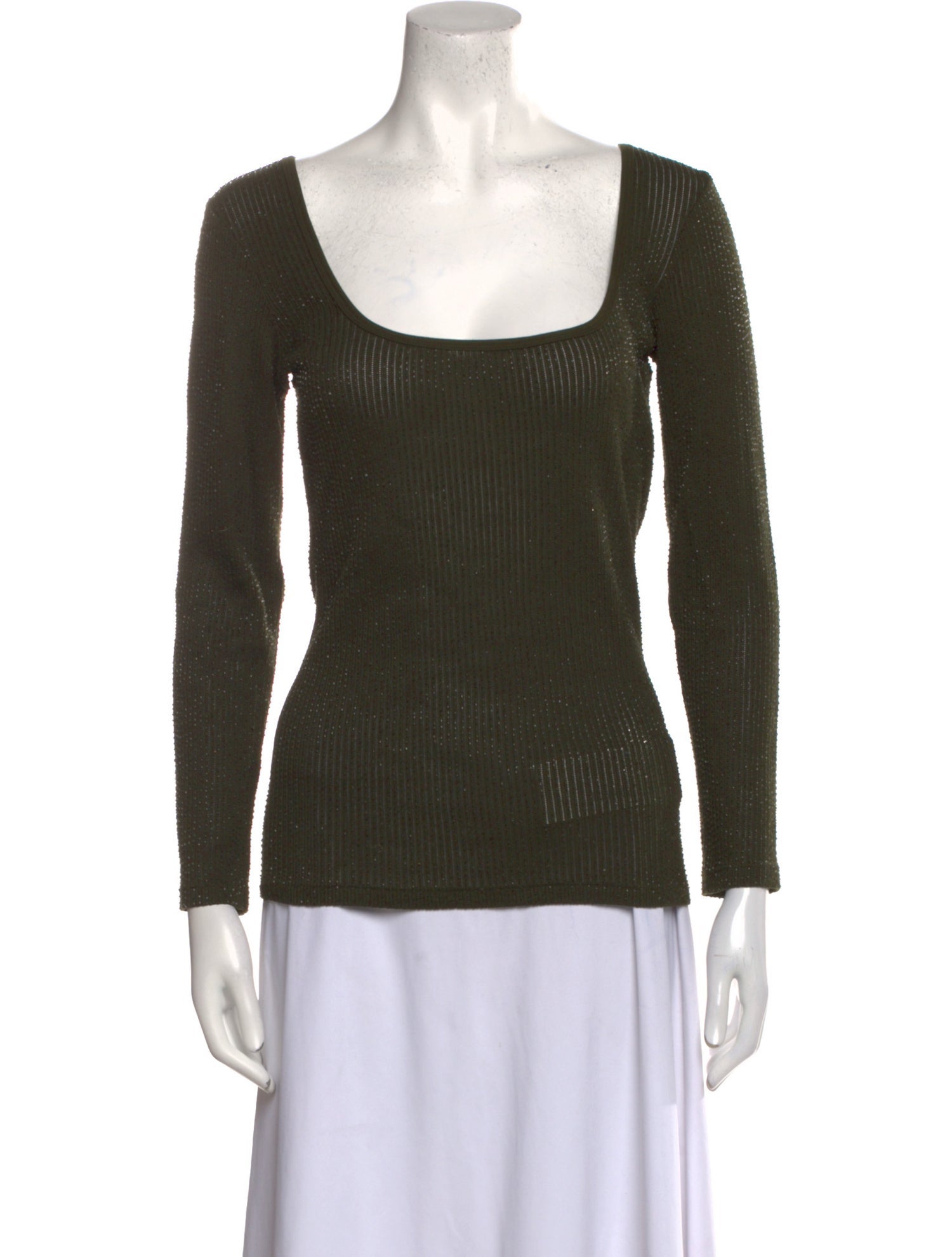 Ralph Lauren Black Label Scoop Neck Long Sleeve Top